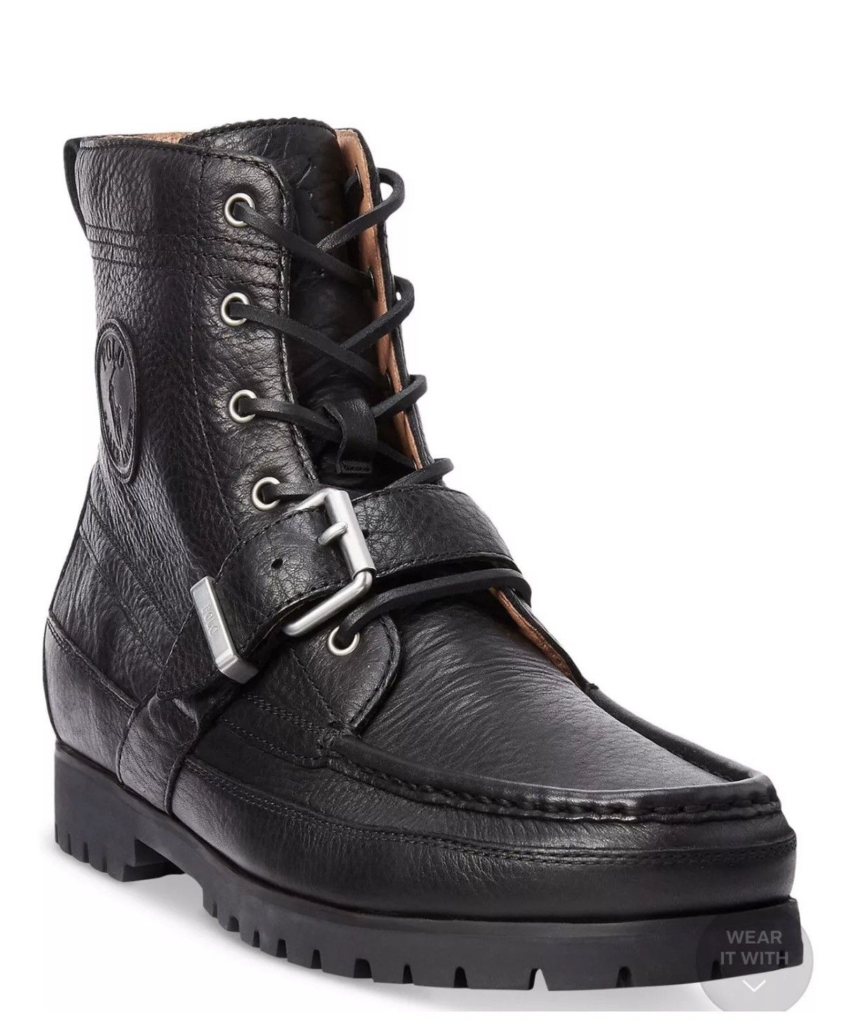 Polo Ralph Lauren Polo Ralph Lauren Men’s Ranger Tumbled Leather Black 9.5D Size US 9.5 / EU 42-43 - 1 Thumbnail