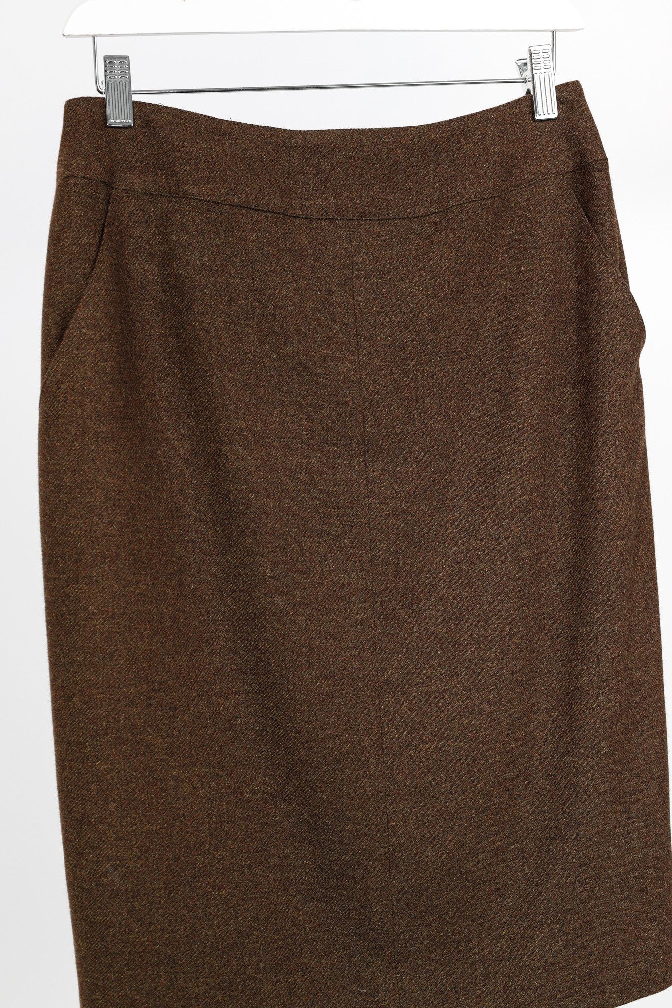 Chanel Chanel 99A Brown Cashmere Pencil Skirt Size 28" / US 6 / IT 42 - 3 Thumbnail