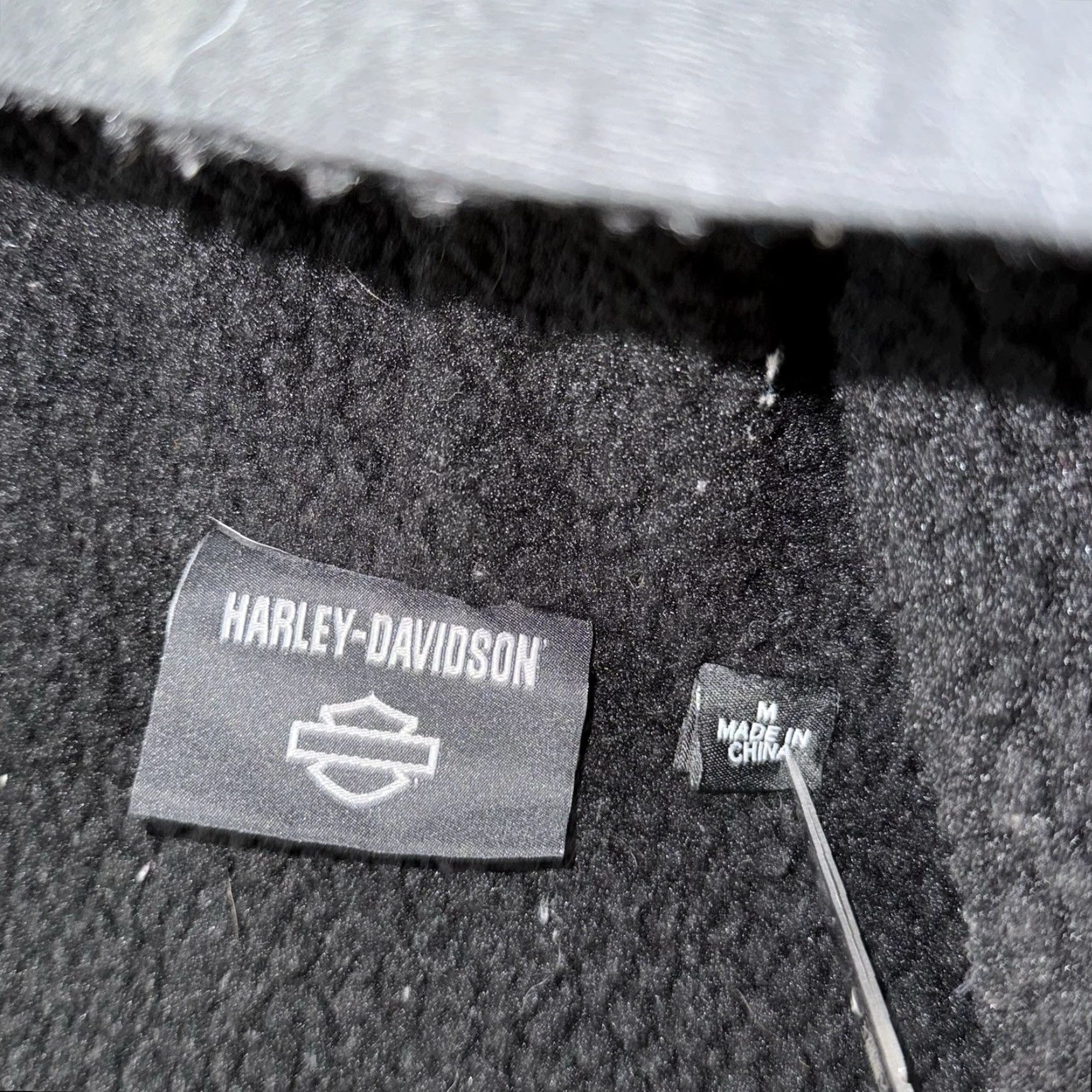 Harley Davidson VINTAGE Harley Davidson Sweatshirt Womens Medium Black Sherpa Hoodie Biker Motorcycle Size M / US 6-8 / IT 42-44 - 5 Thumbnail