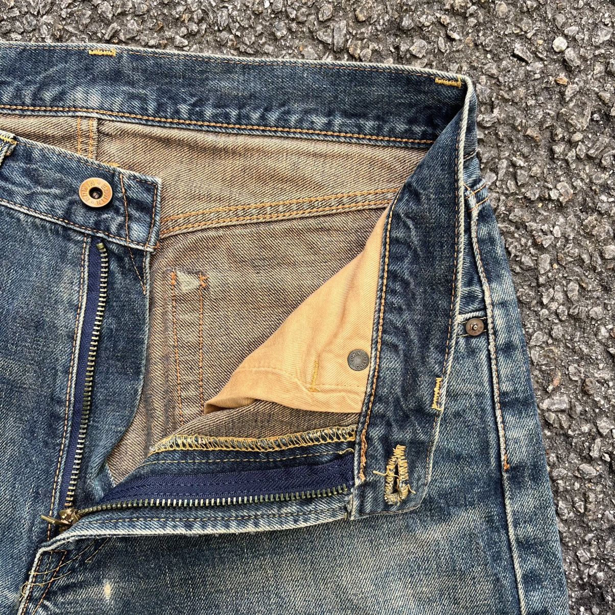 Hysteric Glamour VINTAGE EDWIN 505X SELVEDGE MUDWASH RUSTY DISTRESSED DENIM Size US 31 - 9 Thumbnail