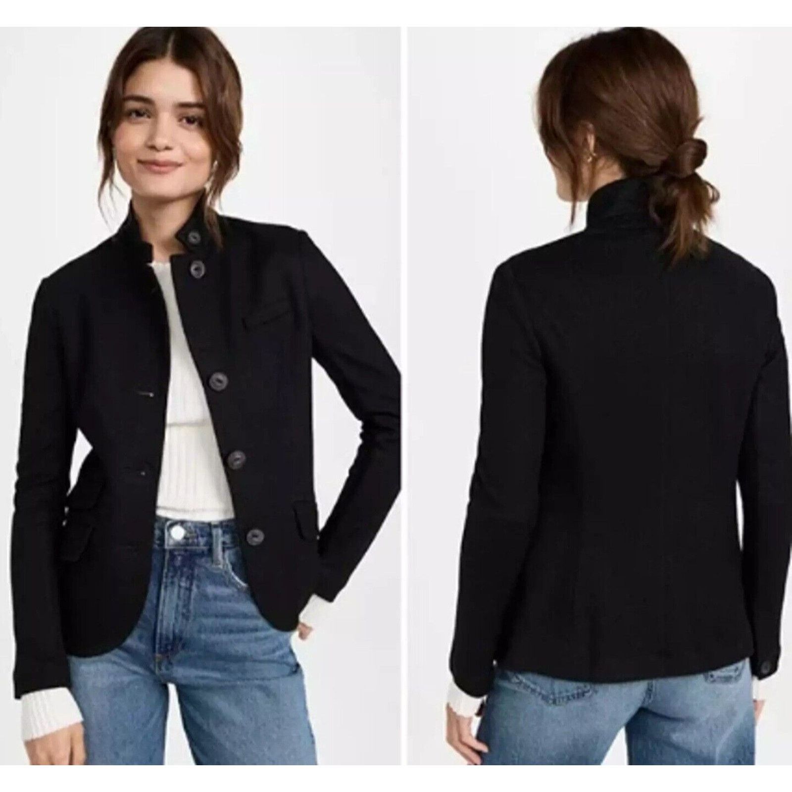 Rag & Bone Rag & Bone Slade Blazer in Black Size 6 Button Front Jacket Size M / US 6-8 / IT 42-44 - 2 Thumbnail