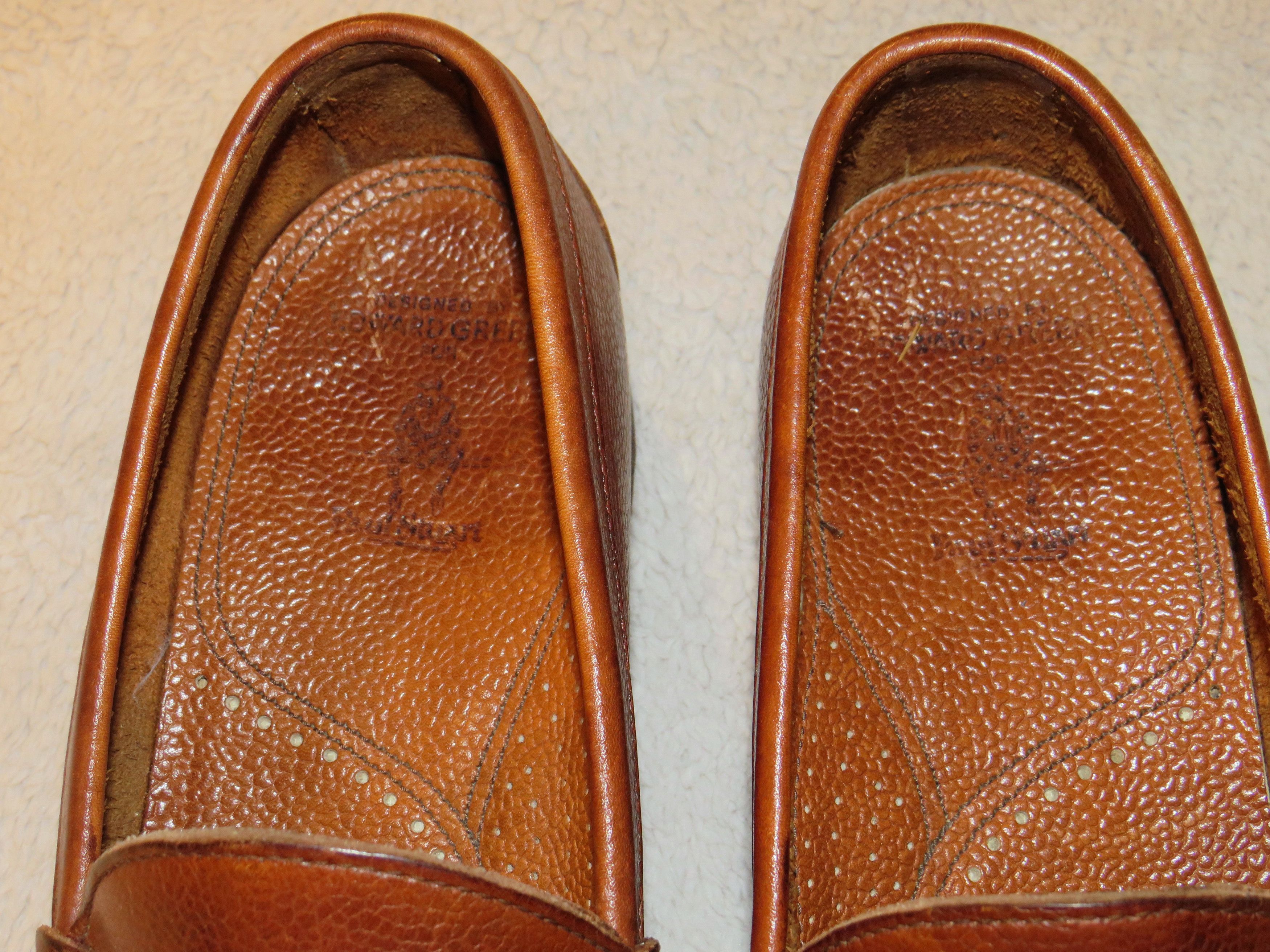 Paul Stuart Designed by Edward Green Brown Grain Leather Moccasins 10.5M Size US 10.5 / EU 43-44 - 12 Thumbnail