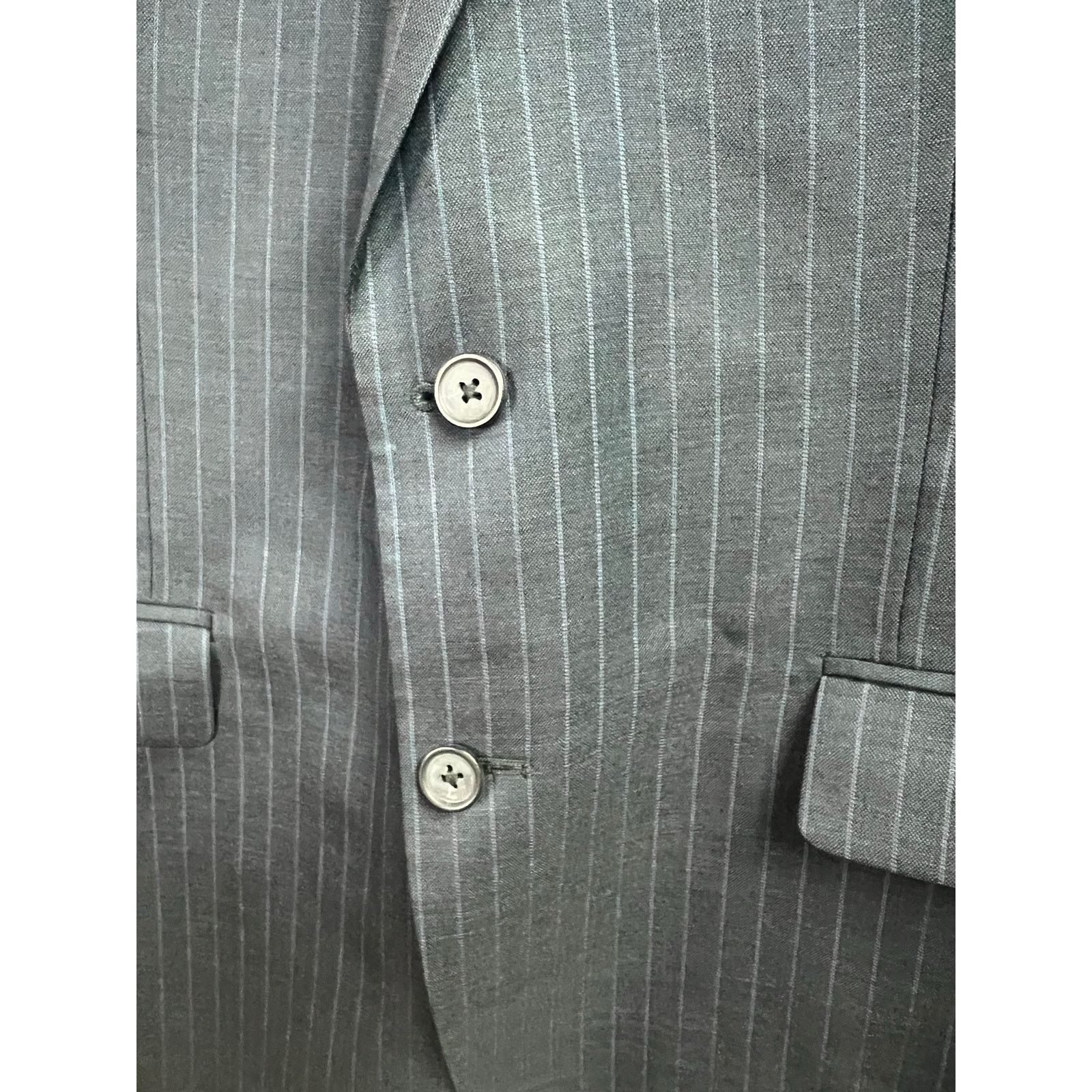 Brooks Brothers Brooks Brothers 346 Blazer 41R Gray Striped Madison Fit Size 42R - 7 Thumbnail