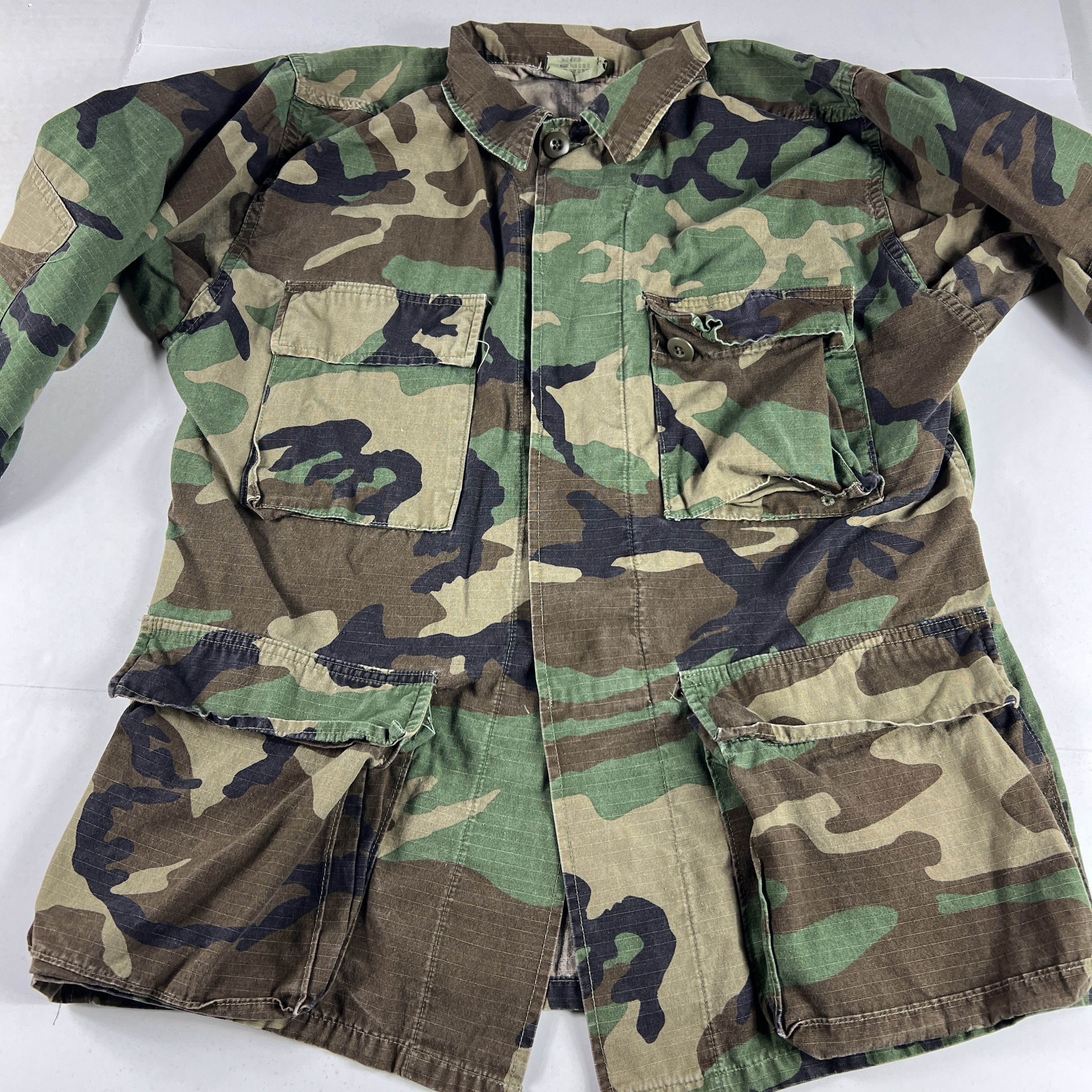Other USA Army Combat Coat Button Up Shirt Woodland Camo USA Size US S / EU 44-46 / 1 - 4 Thumbnail