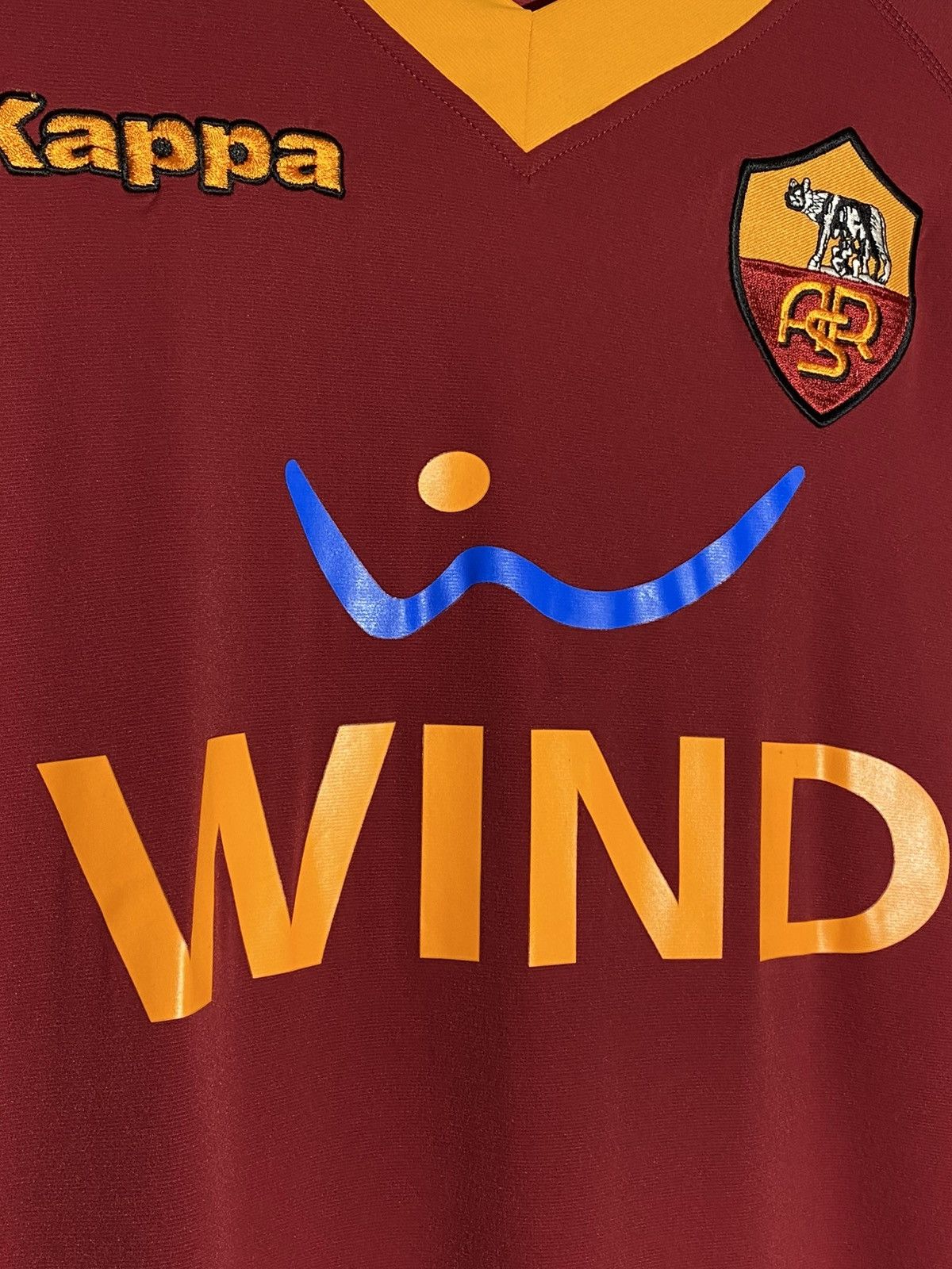 Kappa Kappa AS Roma 2009 Long Sleeve #10 Totti Soccer Jersey Size US L / EU 52-54 / 3 - 5 Thumbnail
