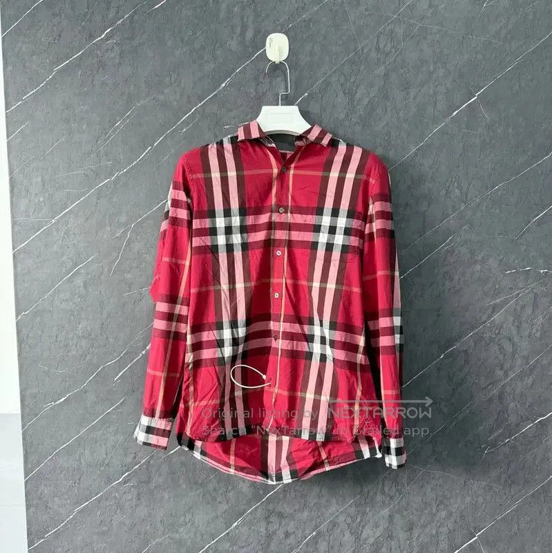 Burberry Burberry Red Cotton Men's Shirt. Size US M / EU 48-50 / 2 - 1 Thumbnail