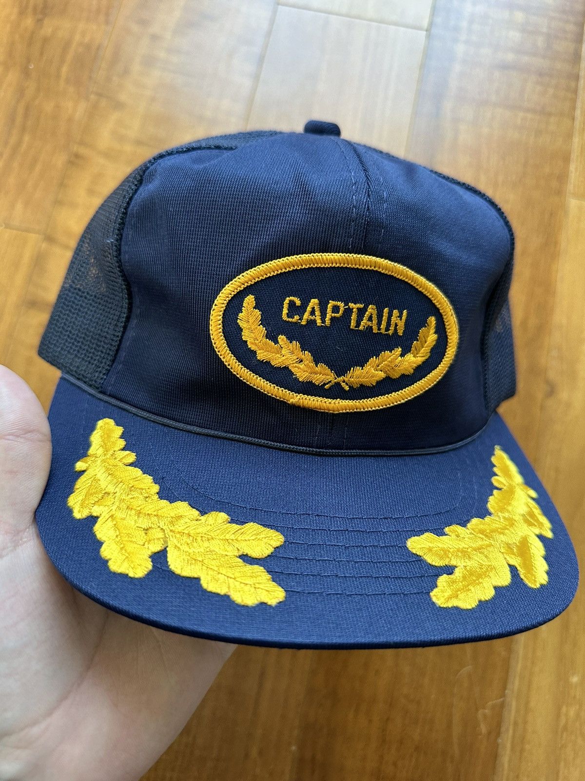 Vintage Vintage 80s YR Headwear Captain Scrambled Eggs Trucker Hat Size ONE SIZE - 2 Thumbnail