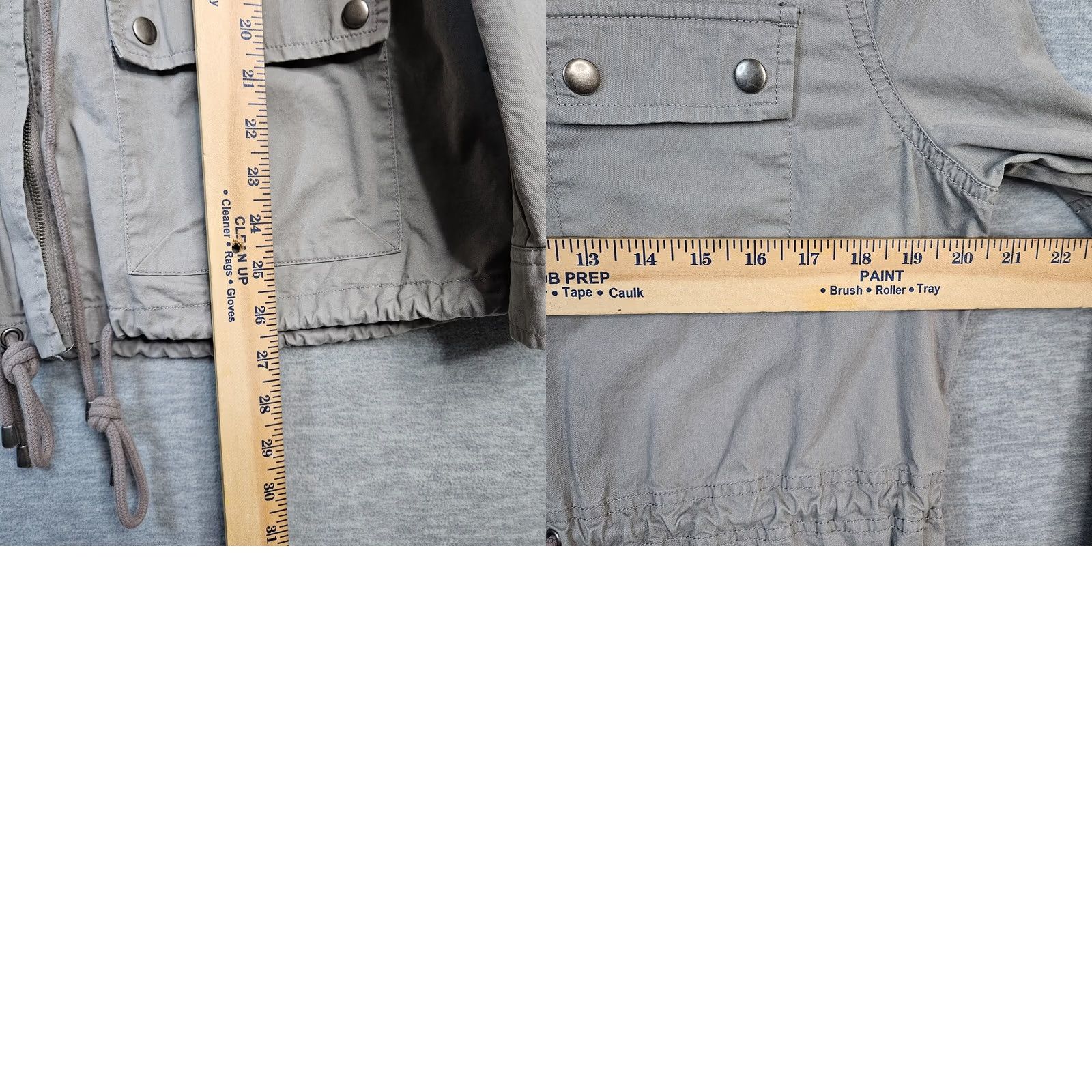 Vintage Life in progress Jacket Women's Solid Cotton Grey Unlined Size M Size M / US 6-8 / IT 42-44 - 8 Thumbnail