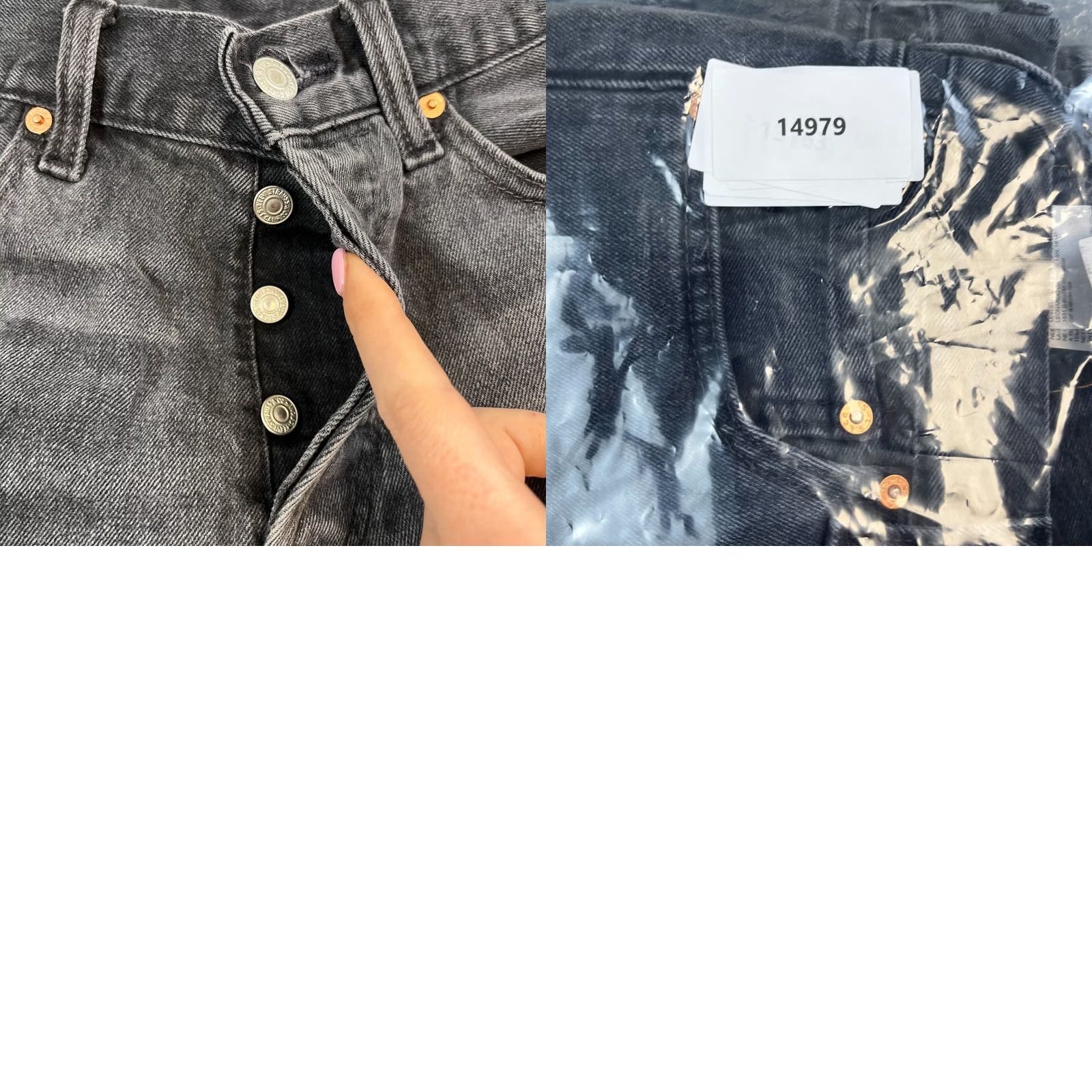 Levi's Levi's 501 Mens Bermuda Shorts Denim Grey Wash W29 Stretch Premium Big E Regular Waist 5-Pocket Mens From Egypt Size US 29 - 9 Thumbnail