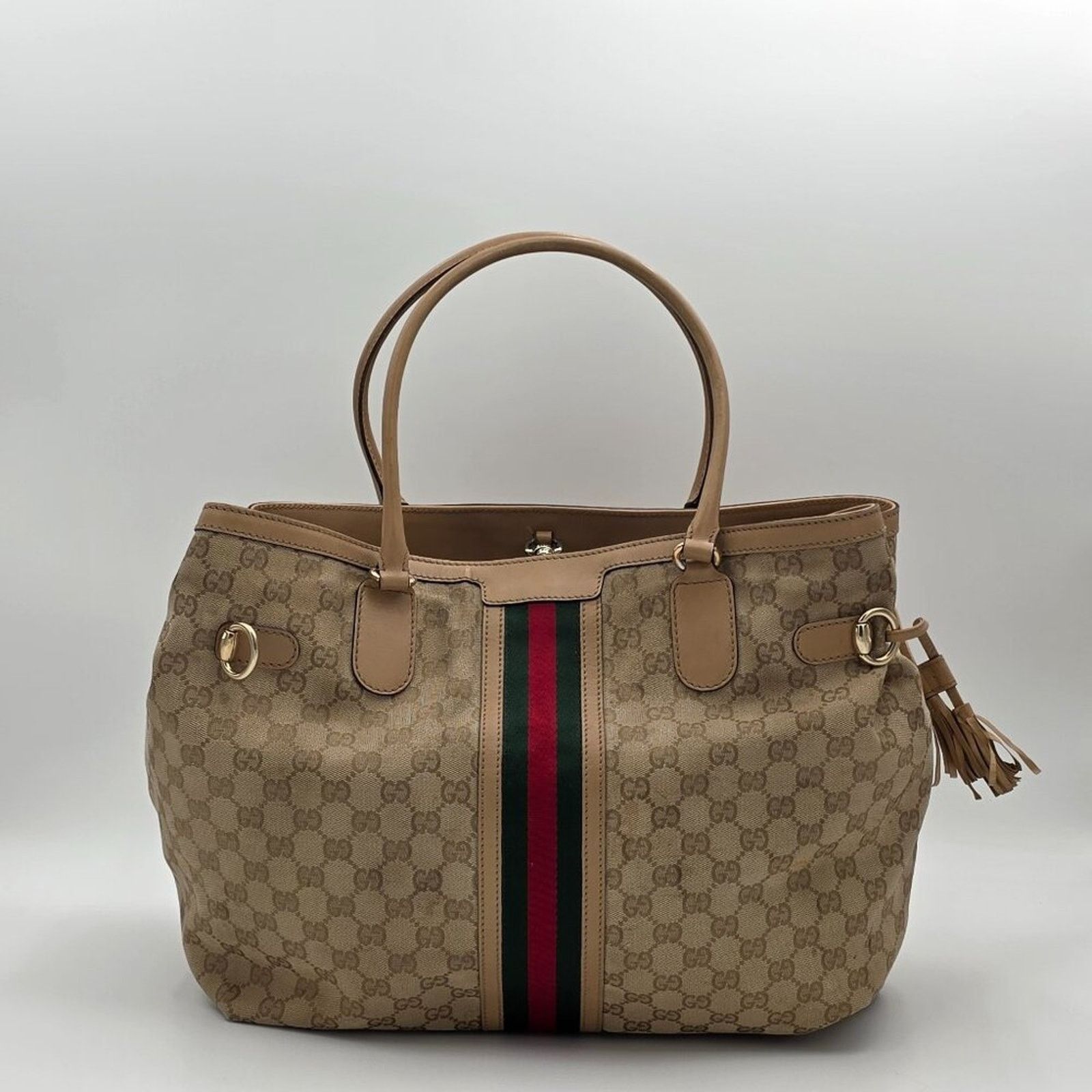 Gucci Gucci GG Sherry Line Tote Canvas Large Size ONE SIZE - 1 Thumbnail