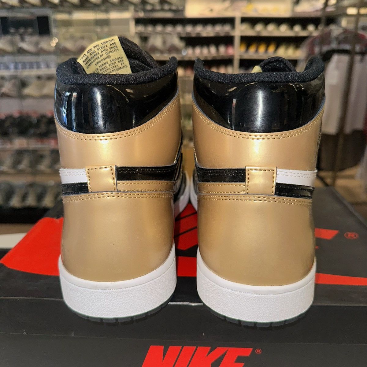 Jordan Brand × Nike Size 13 - Air Jordan 1 Retro OG NRG High Gold Toe Size US 13 / EU 46 - 3 Thumbnail