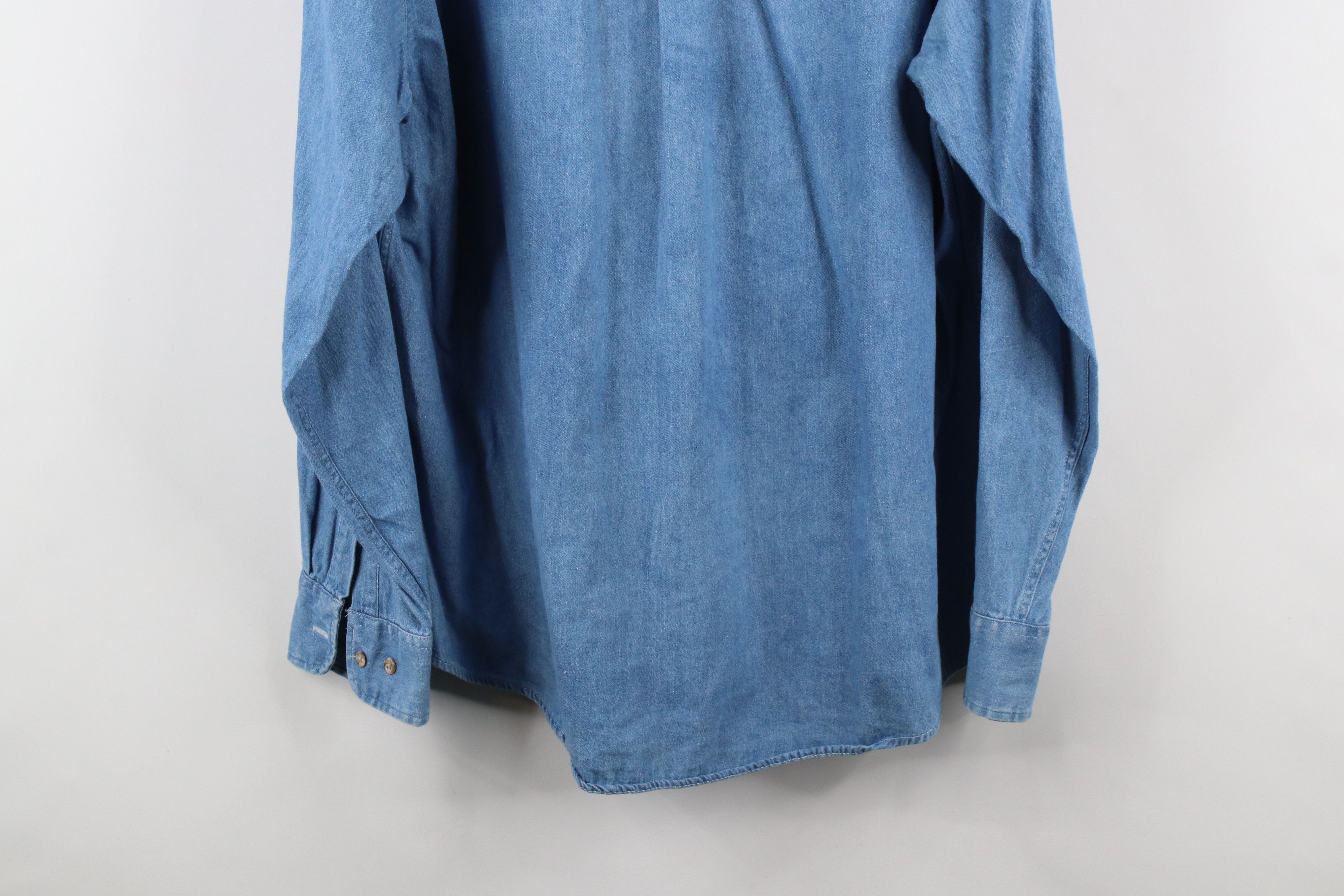 Vintage Vintage 90s Streetwear Tabasco Hot Sauce Denim Button Shirt Size US XL / EU 56 / 4 - 11 Thumbnail
