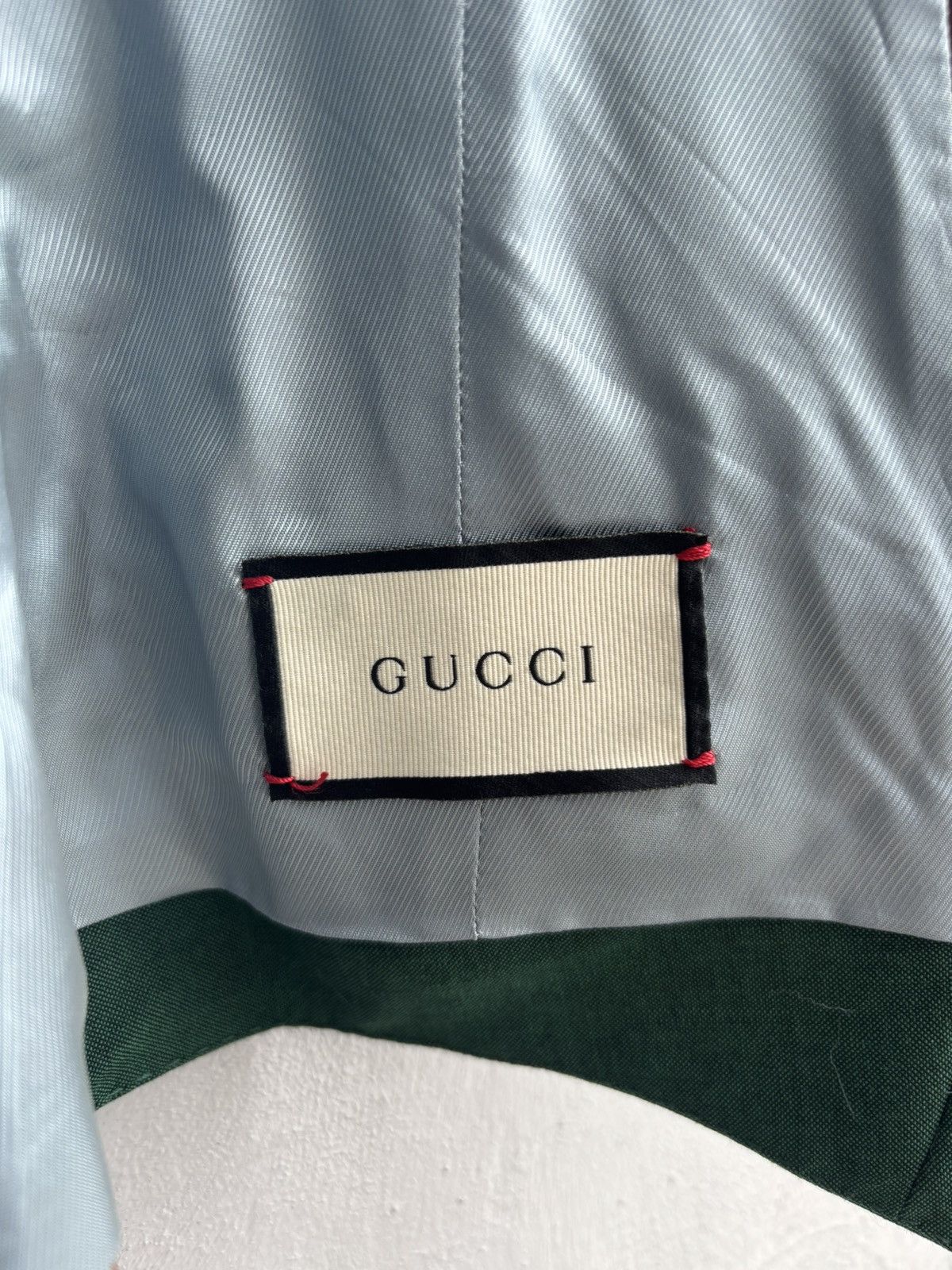 Gucci Gucci AW20 by Alessandro Michele green military mohair vest Size 46R - 8 Thumbnail