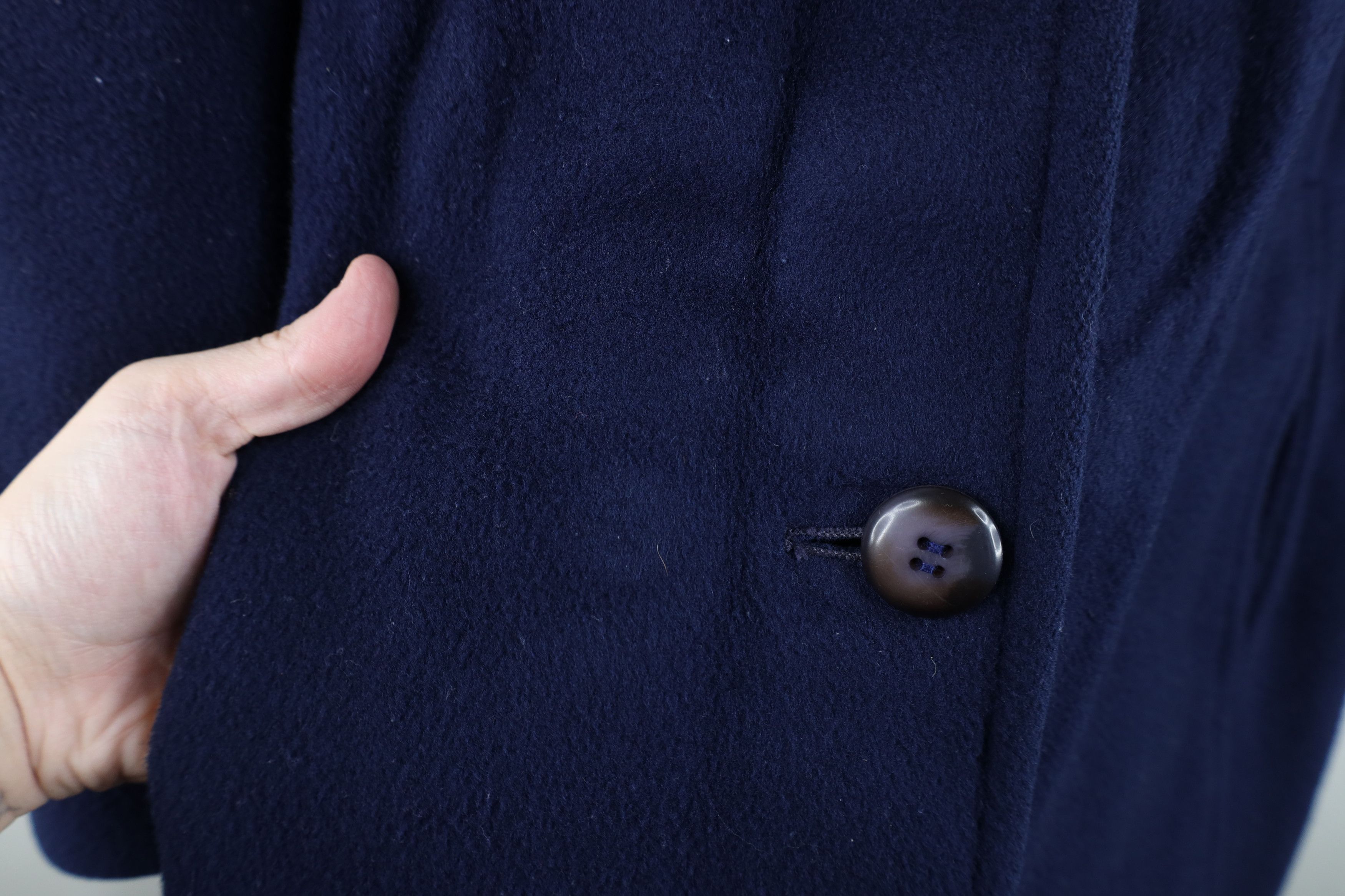 Pendleton Vintage 90s Pendleton Heavy Wool Trench Coat Jacket Blue USA Size XL / US 12-14 / IT 48-50 - 5 Thumbnail