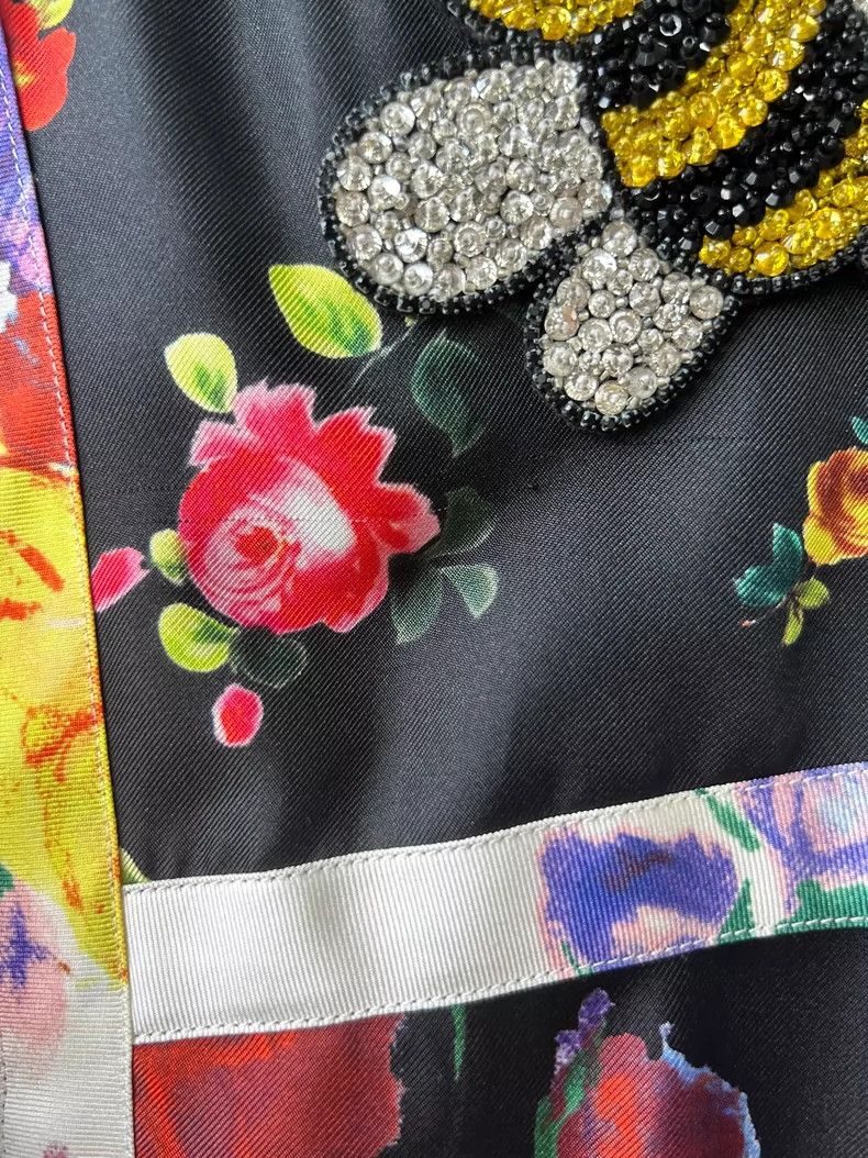 Dior Dior Size 38 Kaws floral pattern mulberry silk shirt 2501-N Size US XXS / EU 40 - 4 Thumbnail