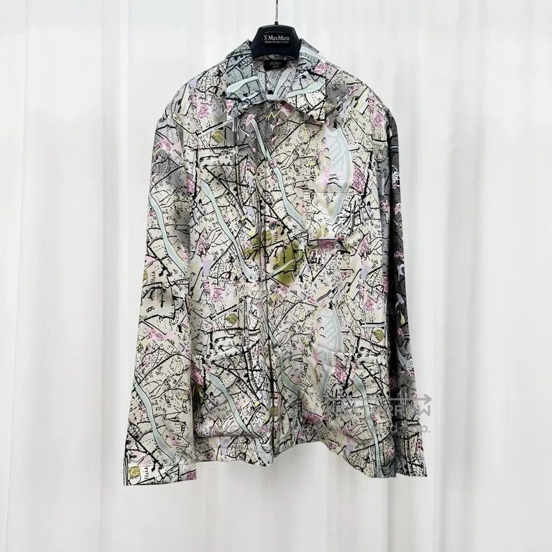 Fendi Fendi Graffiti lettering real silk long-sleeve shirt Size US XXS / EU 40 - 1 Thumbnail
