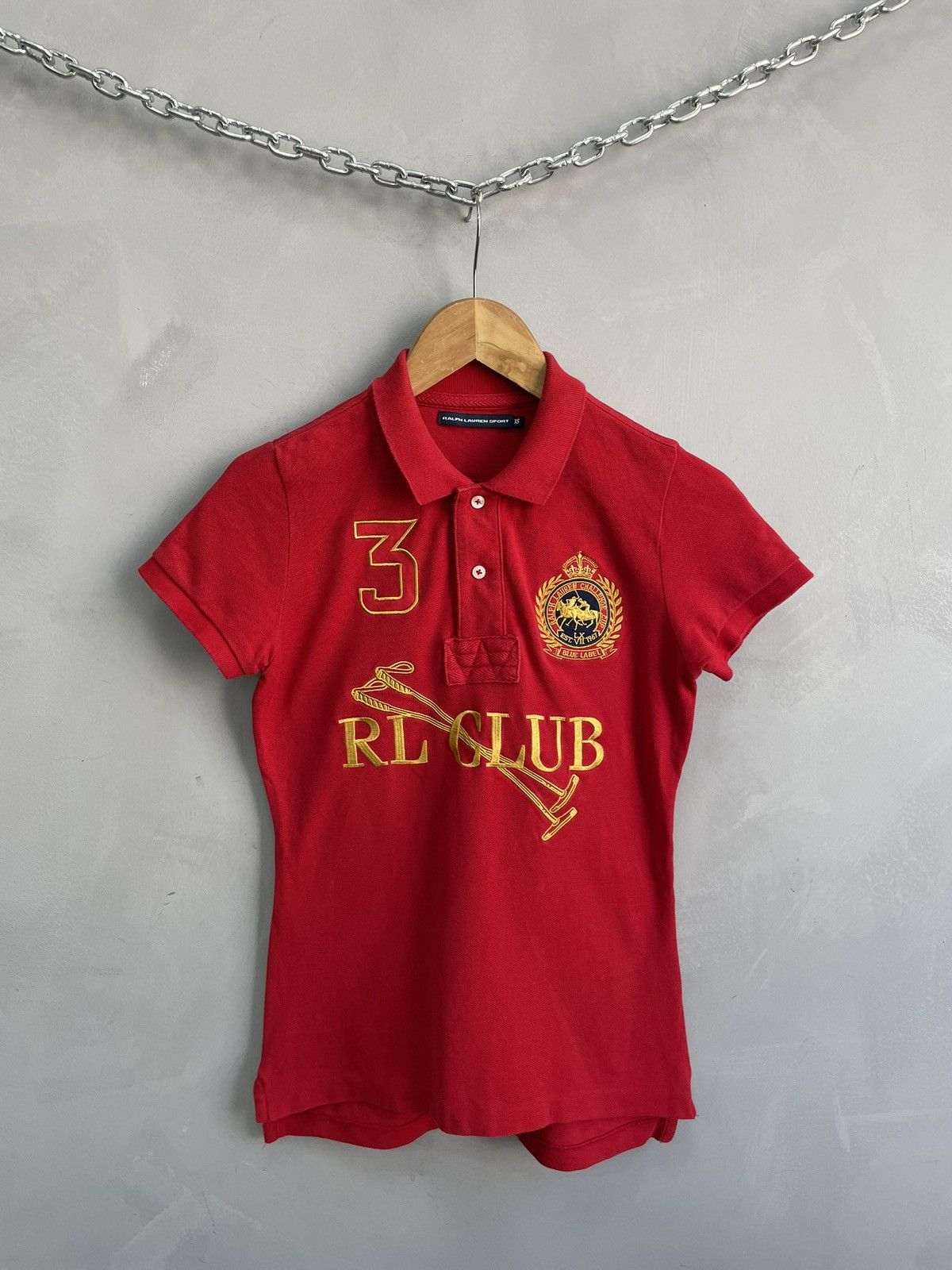 Polo Ralph Lauren Vintage old money Polo Ralph big lo RL club jersey t shirt Size XS / US 0-2 / IT 36-38 - 1 Thumbnail