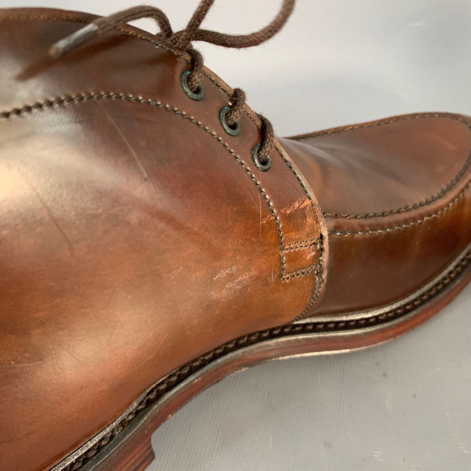 Ralph Lauren RALPH LAUREN Gifford Cordovan Leather Lace-Up Ankle Boots Size US 10.5 / EU 43-44 - 9 Thumbnail