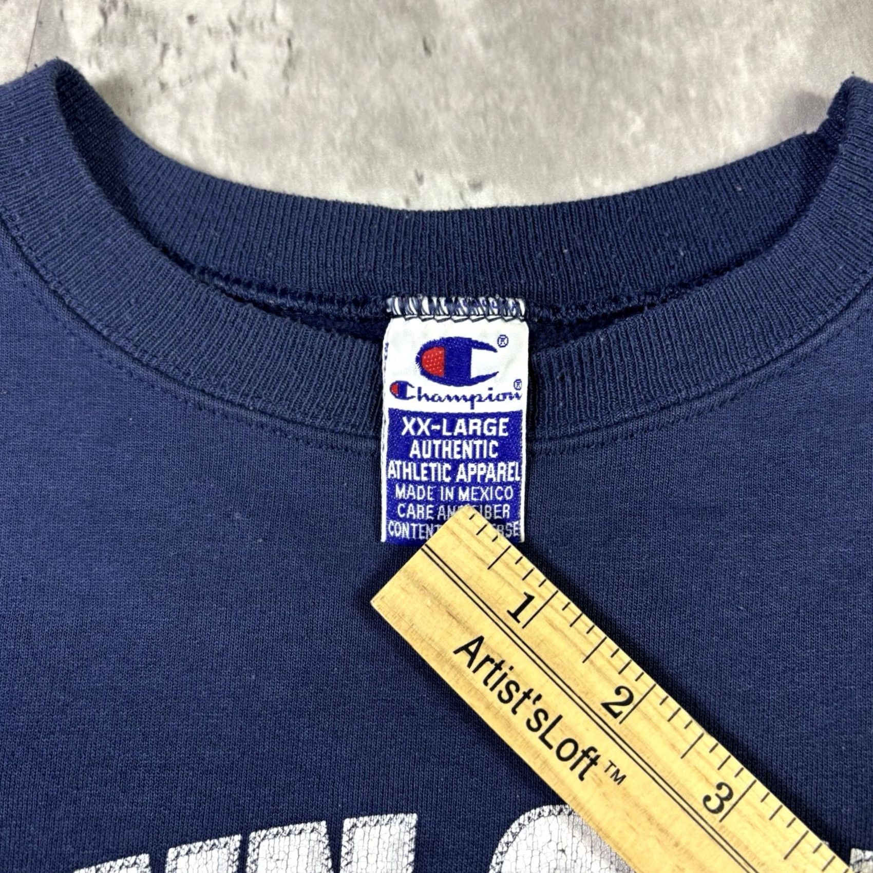Champion VINTAGE Champion Penn State University Blue Pullover Sweatshirt Mens 2XL Size 2XL Blue 90s Football Reverse Weave Size US XXL / EU 58 / 5 - 7 Thumbnail