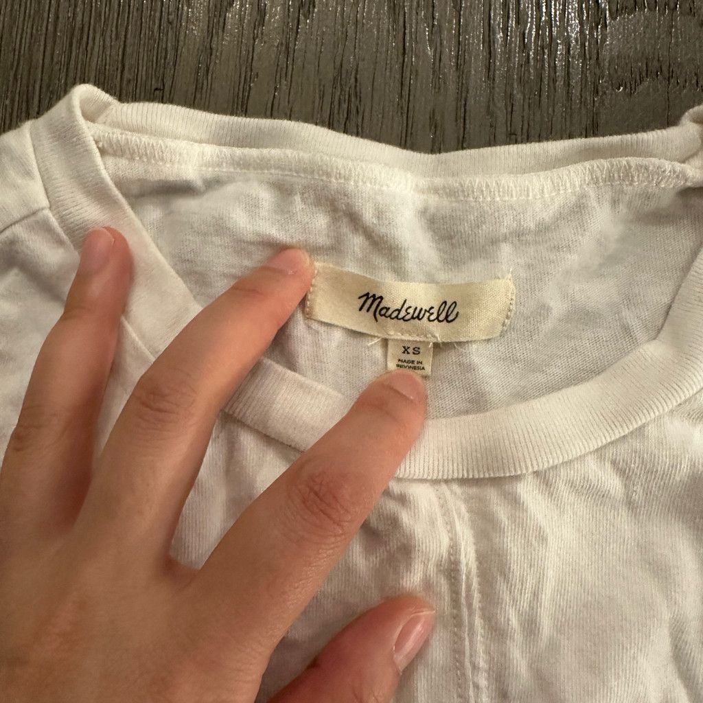 Madewell Cream Brown Blue Tie-Dye Newville Tee Size S / US 4 / IT 40 - 6 Thumbnail