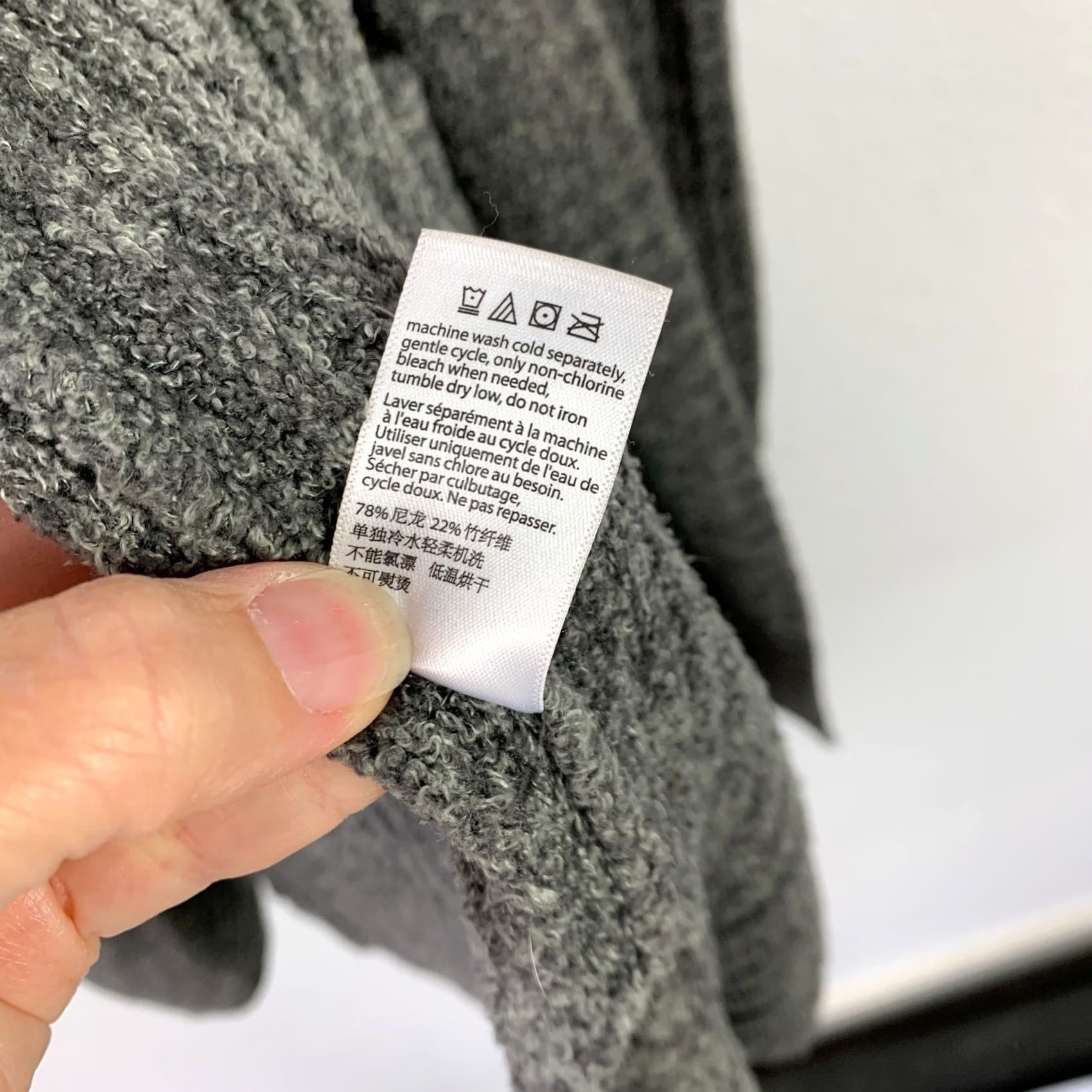 Vintage Barefoot Dreams Cardigan | Lightweight Open Front Knit | Dark Gray | Small | Women | Fall Winter Spring | Regular Fit Size S / US 4 / IT 40 - 7 Thumbnail