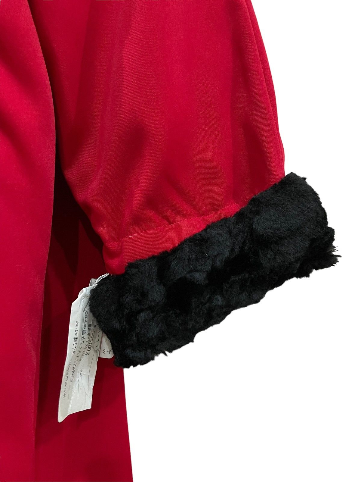 Beauty Beast × Japanese Brand La Valliere Red Fur Collar Button Coat Jacket Size M / US 6-8 / IT 42-44 - 7 Thumbnail