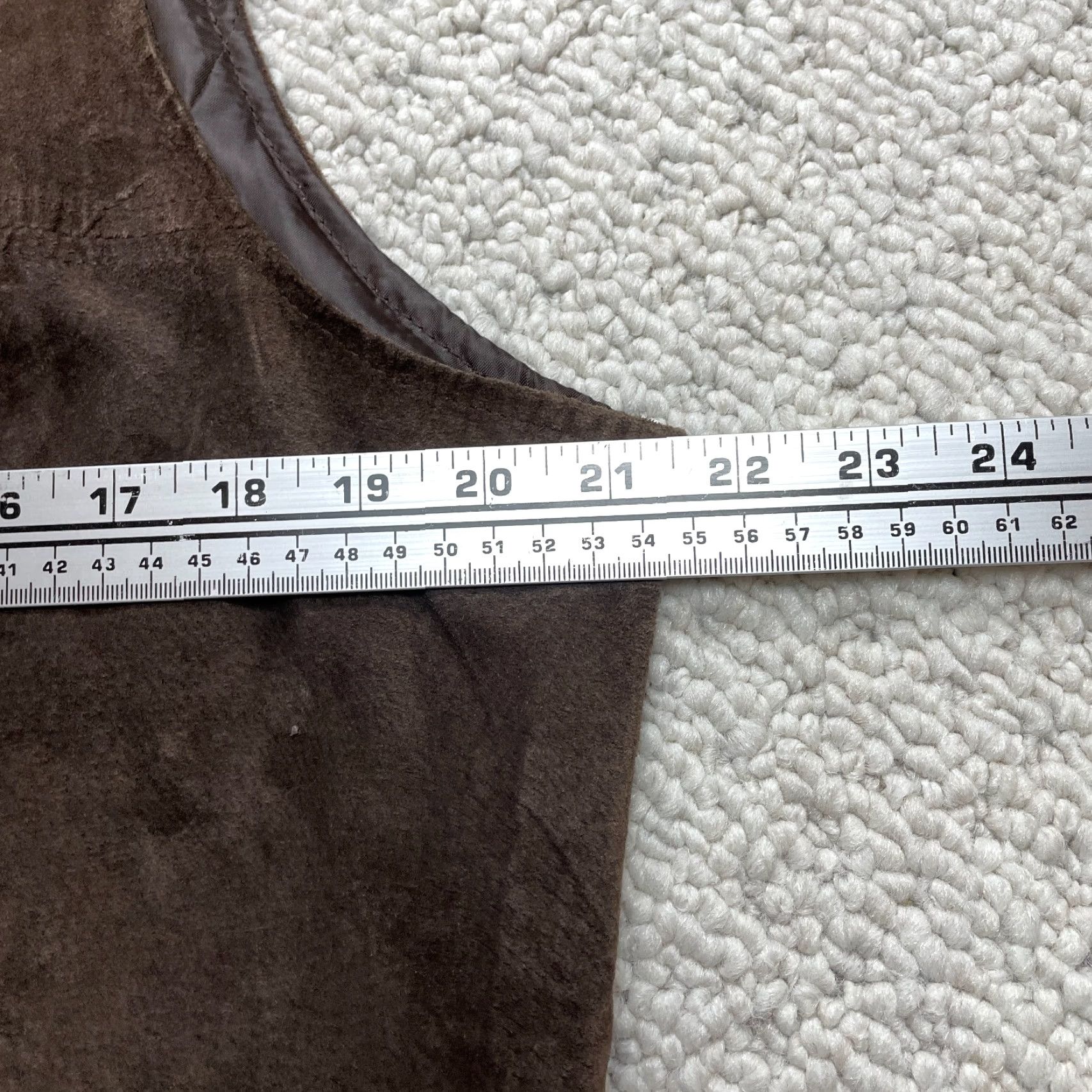 Vintage VINTAGE Hunt Club Vest Womens 16 Brown Genuine Leather Full Zip Pockets Sleeveless Top Size XXL / US 16-18 / IT 52-54 - 5 Thumbnail