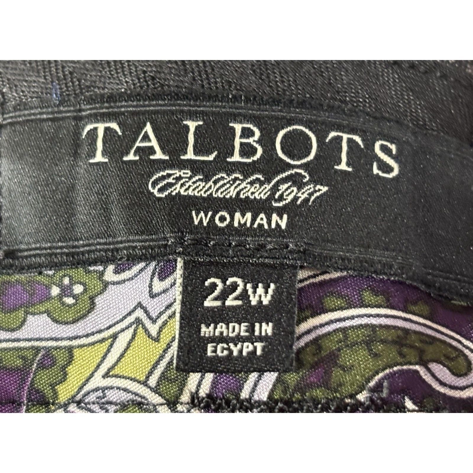 Talbots VINTAGE Talbots Glen Plaid Dress Pants 22W Plus Black White Straight Leg Career Womens Pants Size 40" / US 18 - 6 Thumbnail