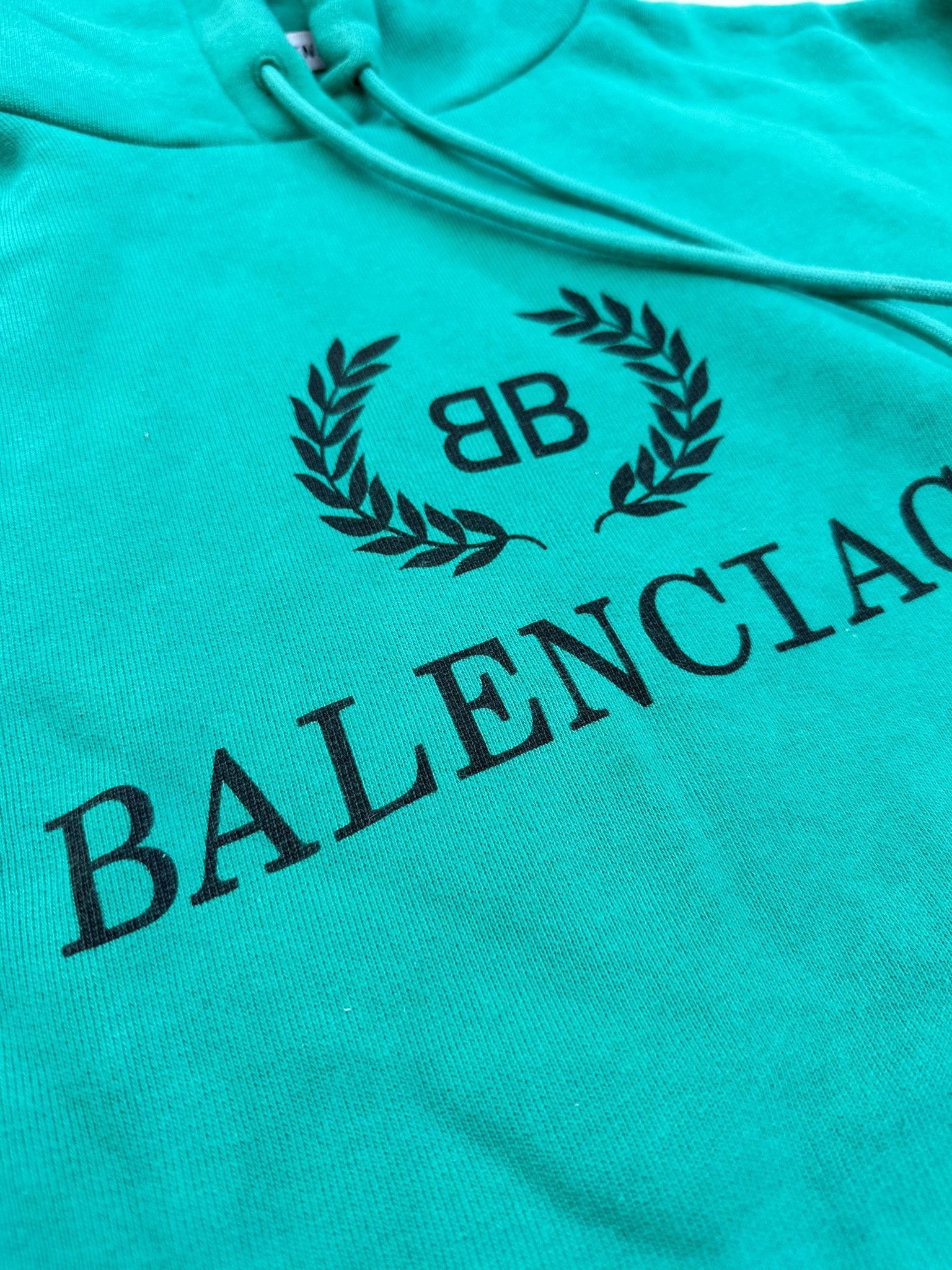 Balenciaga Balenciaga Sweatshirt BB Crown Logo Turquoise Hoodie Size US S / EU 44-46 / 1 - 5 Thumbnail