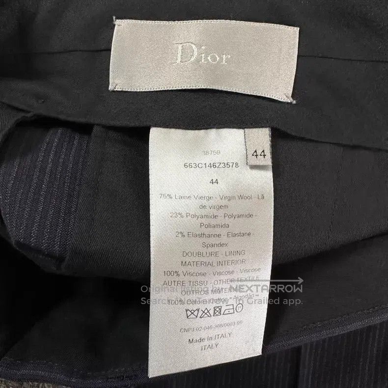 Dior Dior Tibetan blue fine stripes flat collar suit Size 46R - 9 Thumbnail