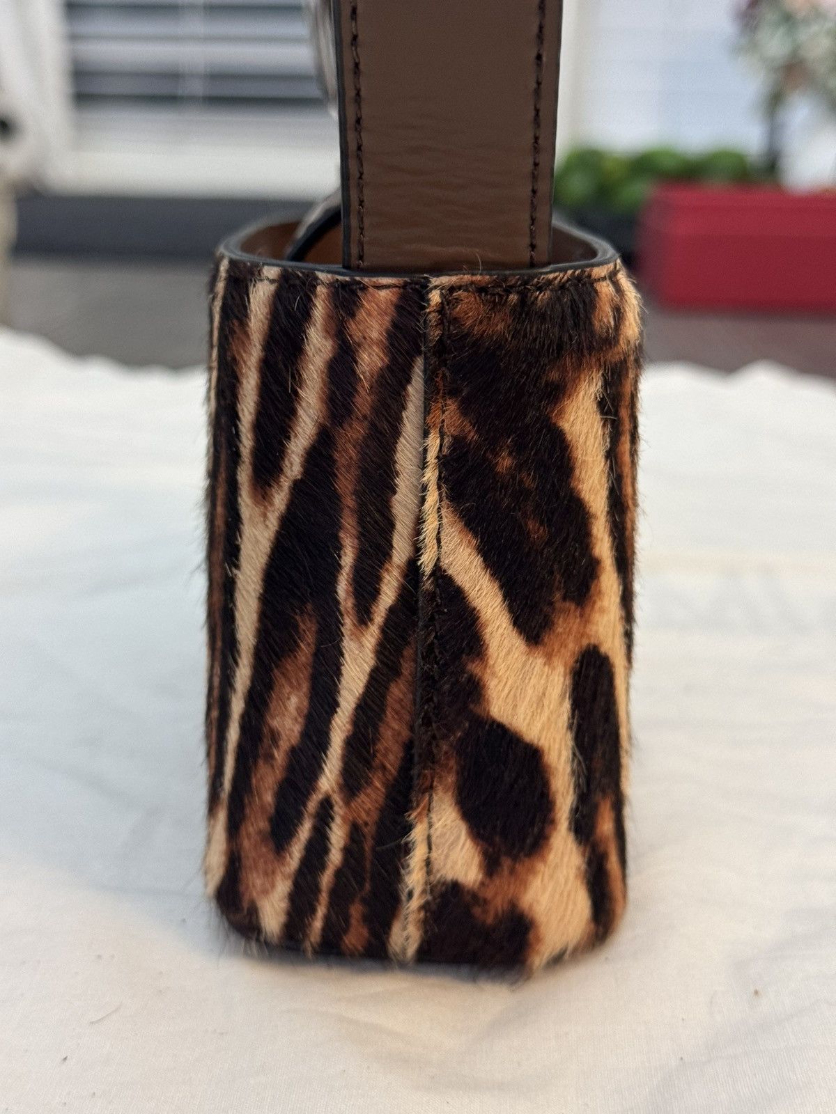 Staud STAUD Brown and Black Animal Print Shoulder Bag Size ONE SIZE - 10 Thumbnail