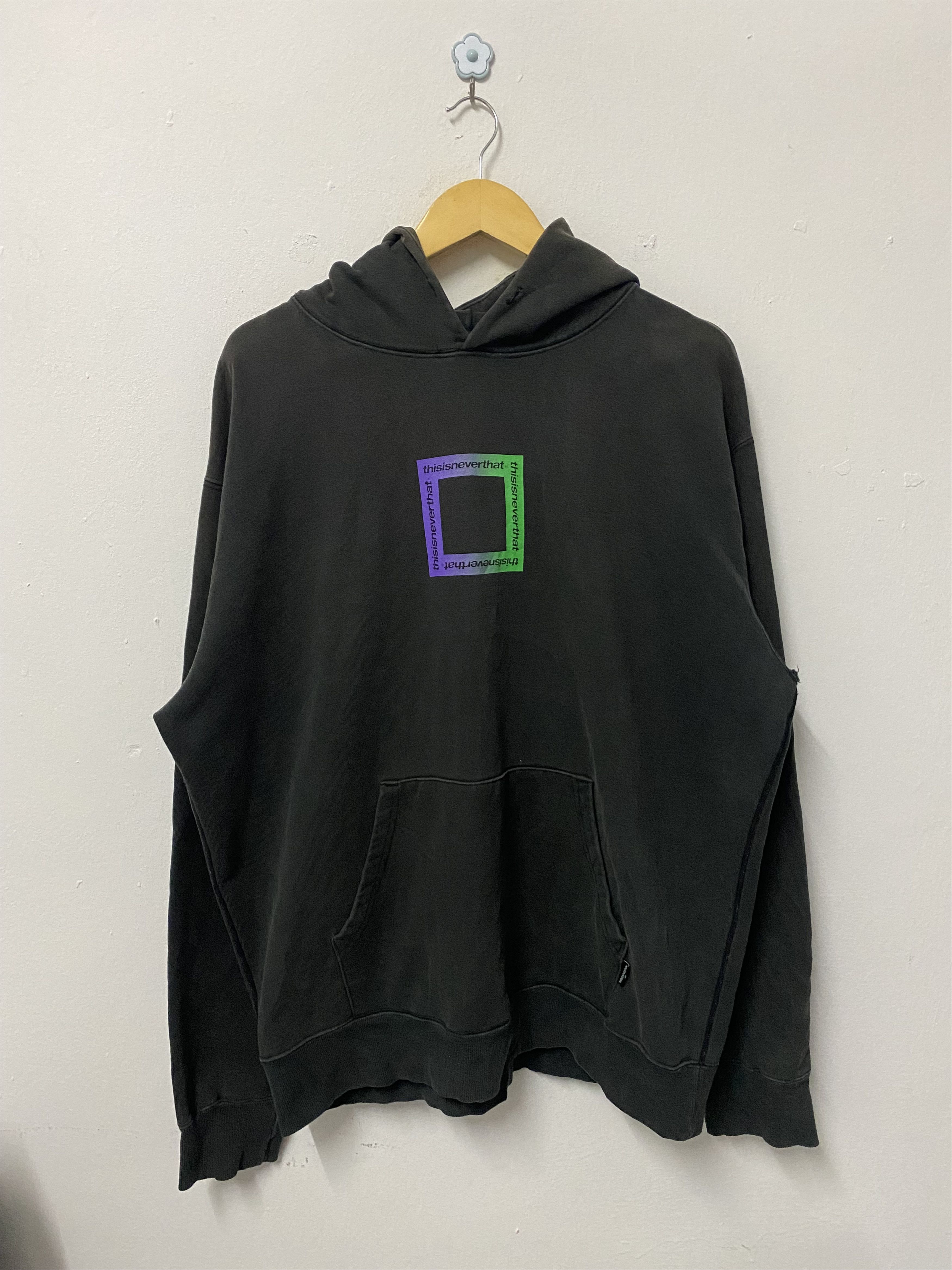 thisisneverthat thisisneverthat Square Graphic Logo Washed Pullover Hoodie Size US XL / EU 56 / 4 - 1 Thumbnail