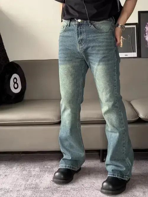 Designer × Japanese Brand × Jean distressed vibe yuppie flared jeans Size US 32 / EU 48 - 4 Thumbnail