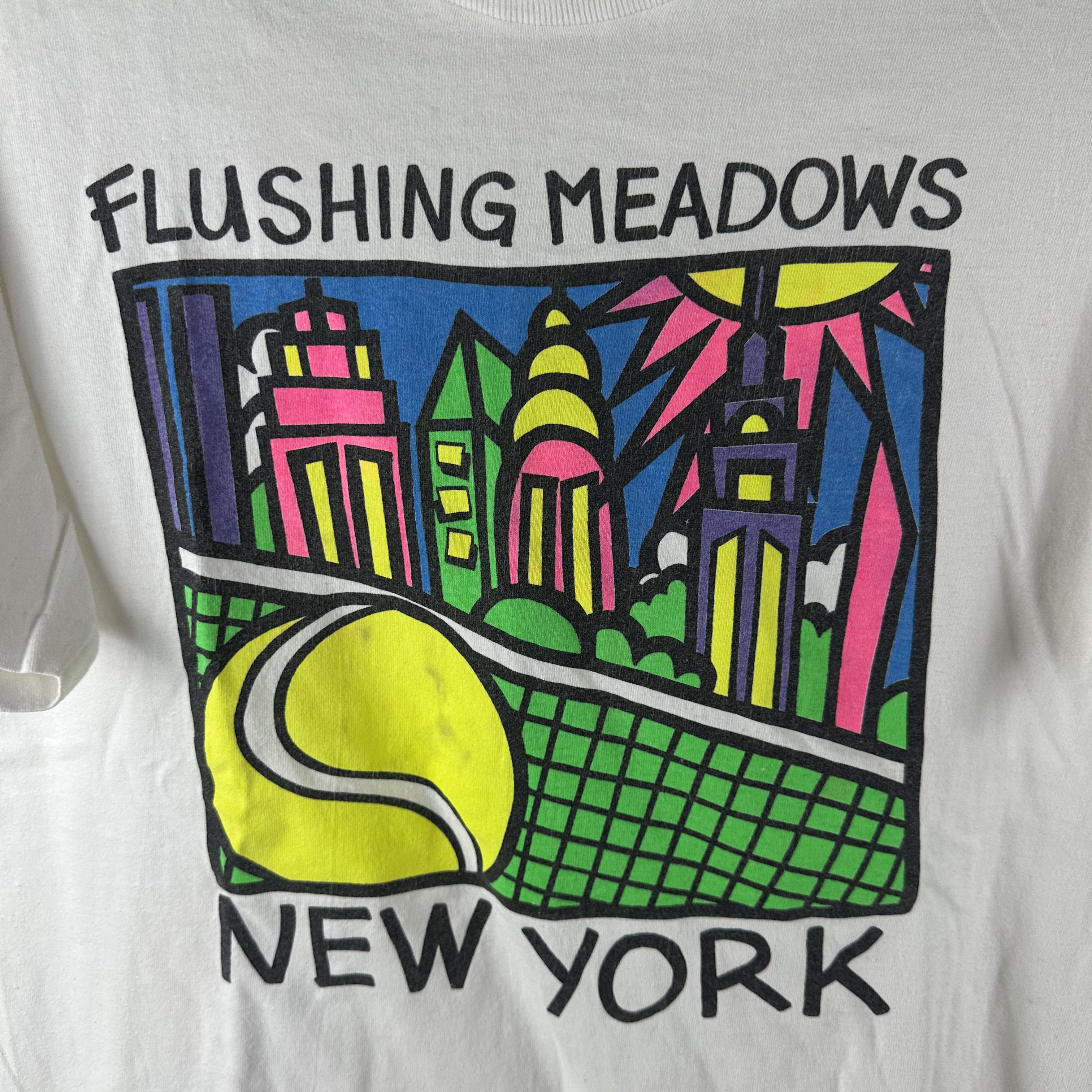 Vintage ​​​​90s New York Flushing Meadows US Open Tennis T-shirt Size US L / EU 52-54 / 3 - 2 Thumbnail