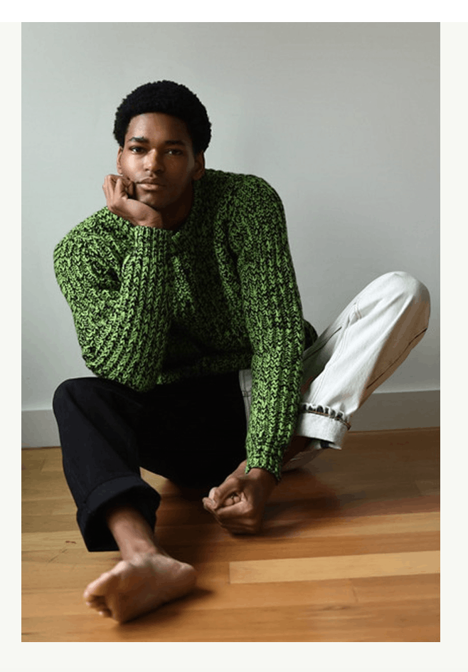 Sandro SANDRO Acid Green Marled Wool Sweater NWT Size XL Size US XL / EU 56 / 4 - 13 Thumbnail