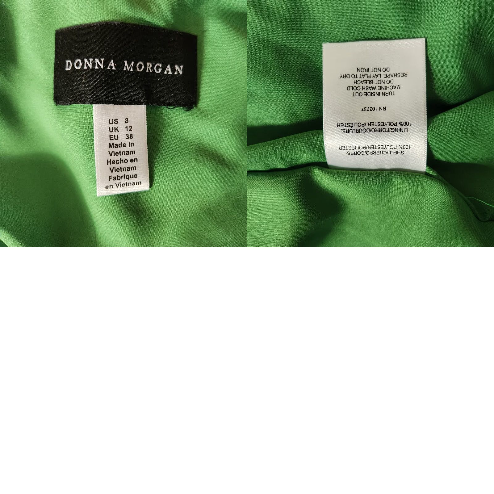 Donna Morgan Donna Morgan Dress Womens Spaghetti Strap Midi Dress-Size 8 Kelly Green Floral Party/Cocktail Sundress V-Neck ElecFit? Size M / US 6-8 / IT 42-44 - 8 Thumbnail