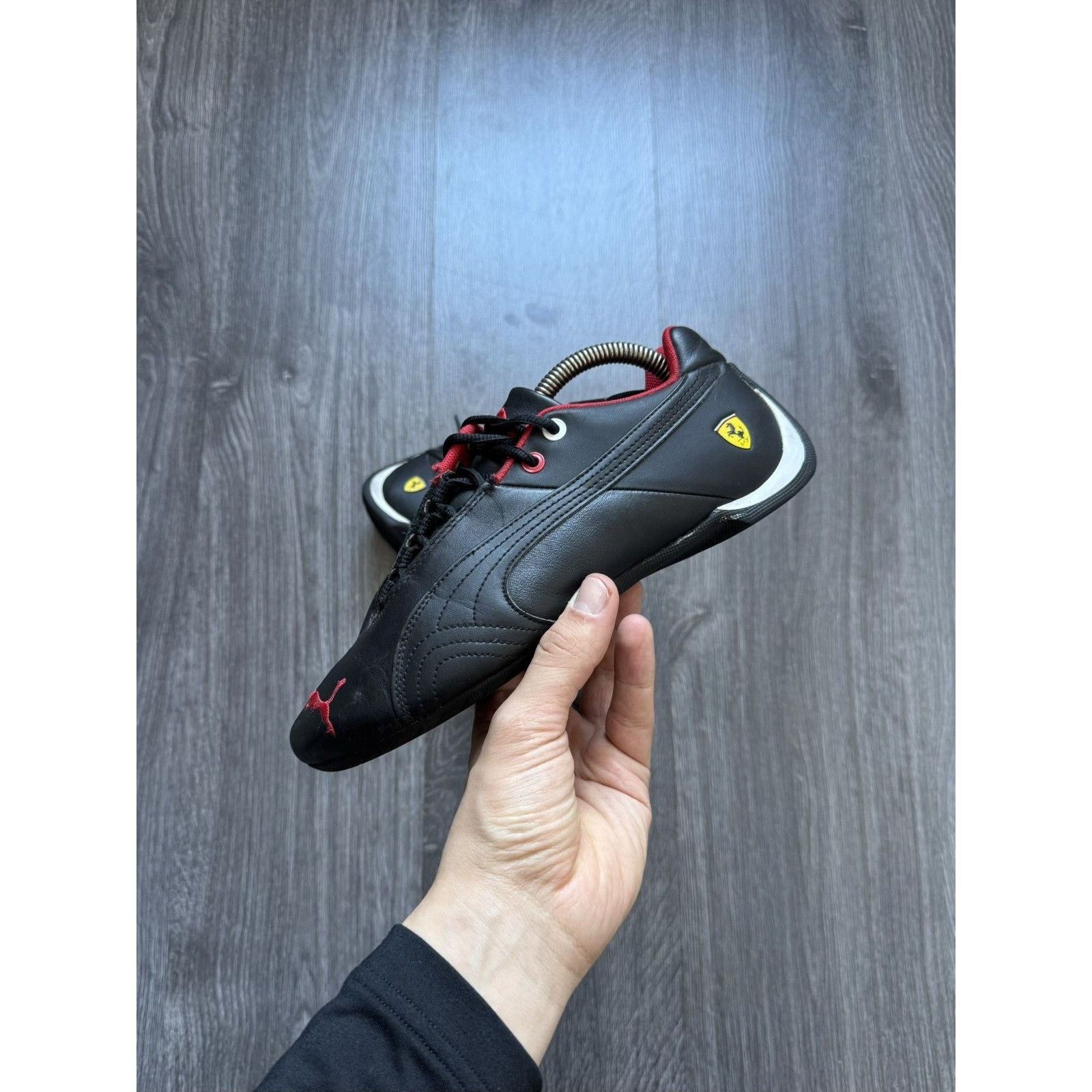 Sneakers Puma Speedcat Ferrari Black Leather Racing Shoes, Men's (Size 7)