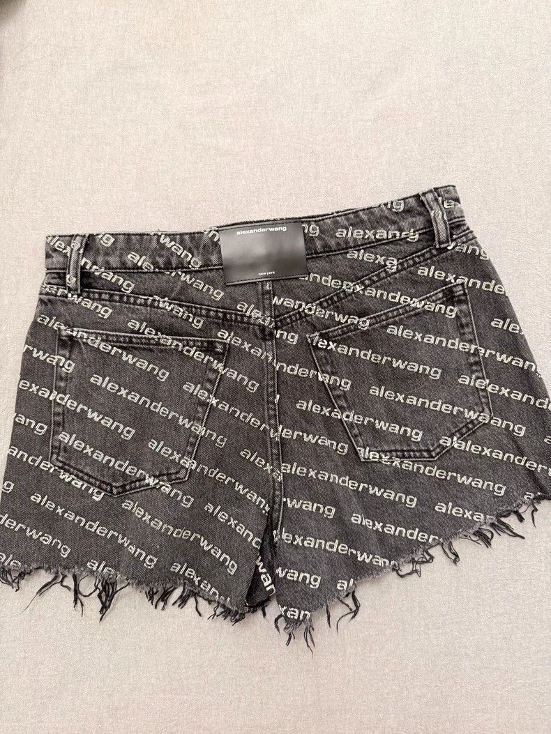 Alexander Wang Alexander Wang Black Denim Shorts- Size 29" - 2 Thumbnail