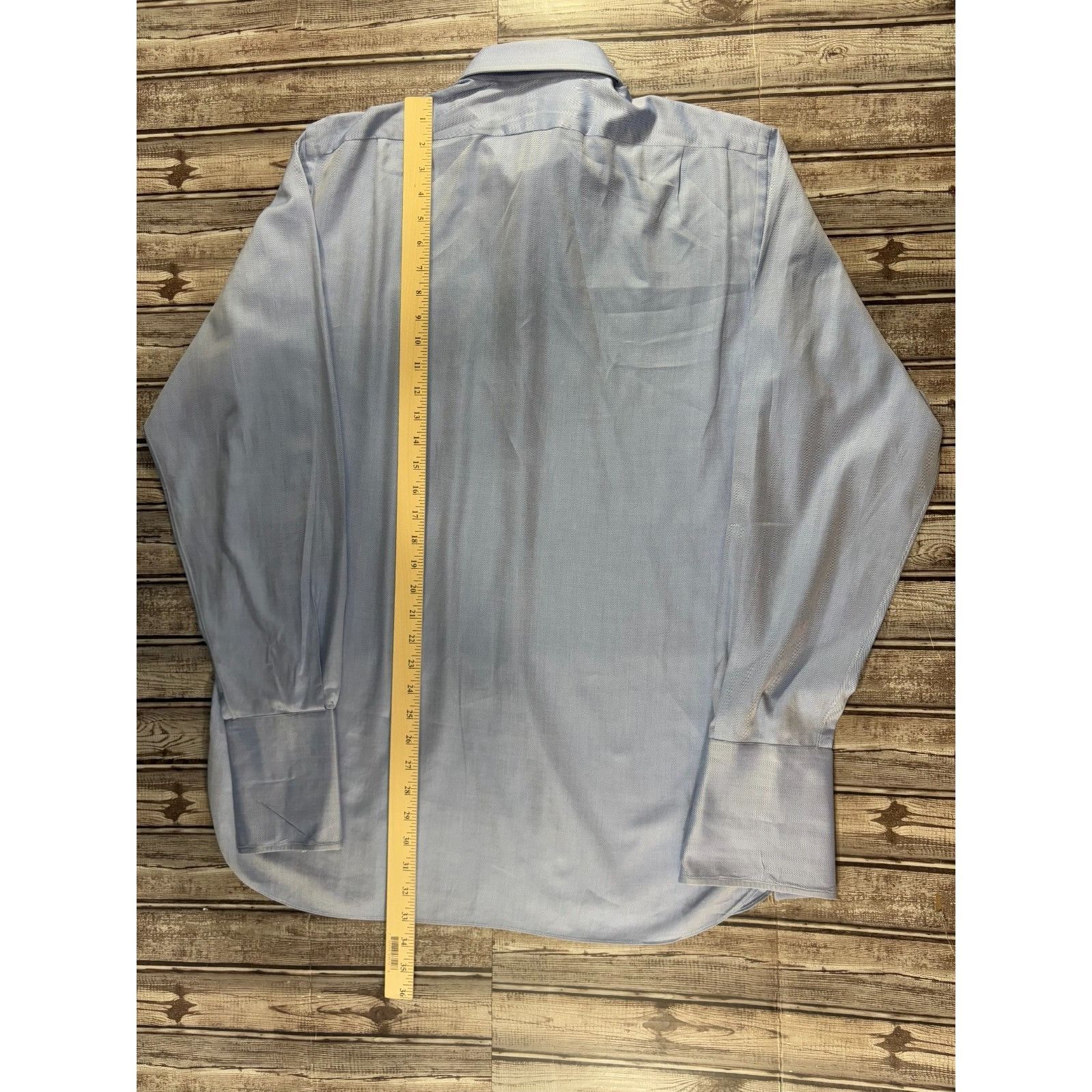 Ralph Lauren Ralph Lauren Purple Label Shirt 16.5 color Blue Herringbone Size US XXL / EU 58 / 5 - 4 Thumbnail