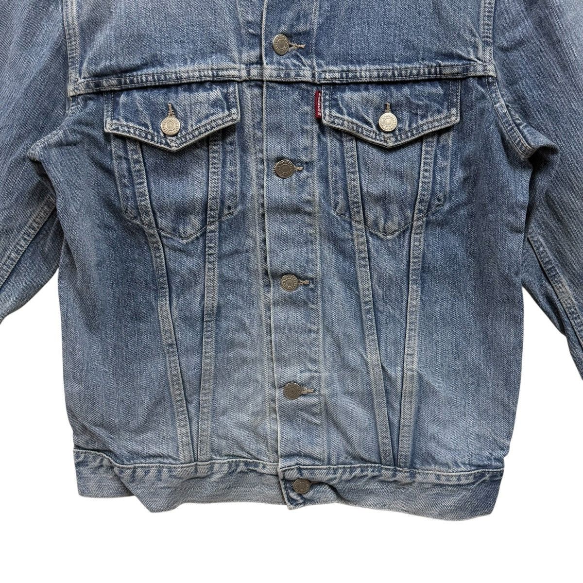 HOLLYWOOD RANCH MARKET Vintage 90s Hollywood Ranch Market Denim Jacket Distressed Size US M / EU 48-50 / 2 - 4 Thumbnail