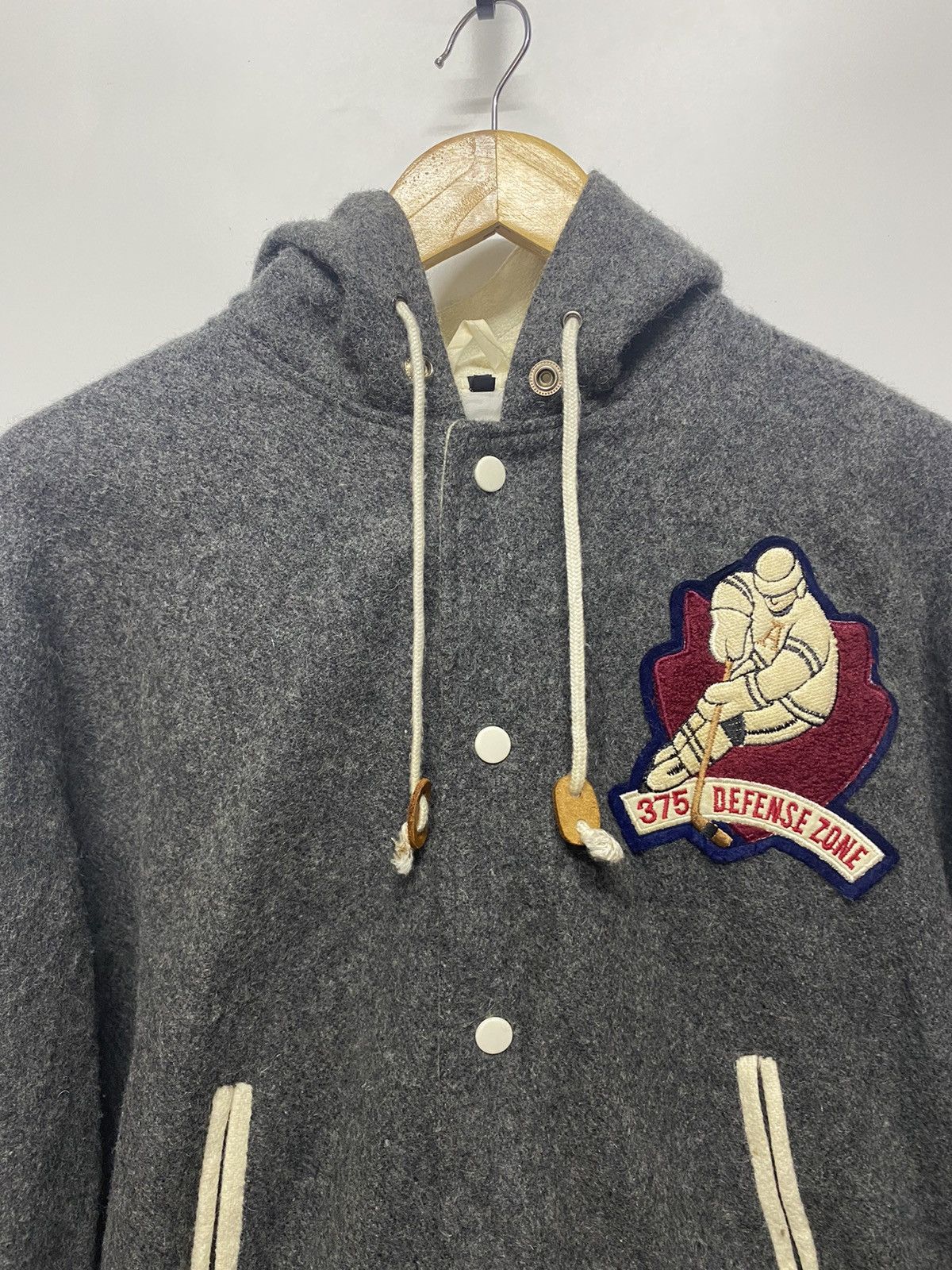 Designer × Japanese Brand Japan Brand Varsity Wool Jacket Hooded Alabama Defense Zone Size US L / EU 52-54 / 3 - 10 Thumbnail