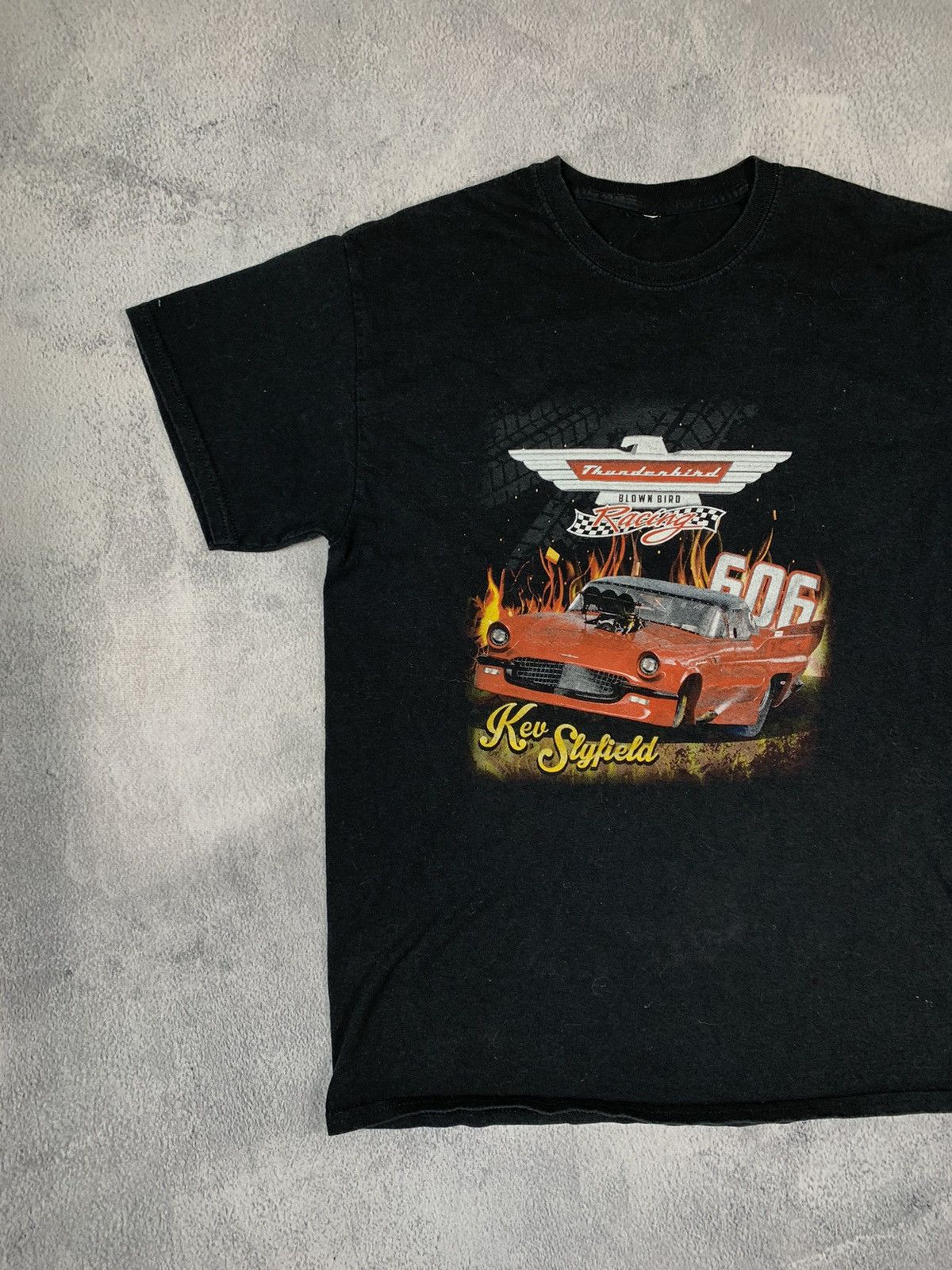 Vintage Vintage Y2K Thunderbird Racing big logo tee streetwear sizeM Size US M / EU 48-50 / 2 - 2 Thumbnail