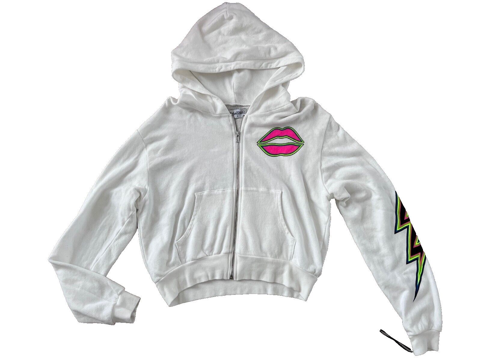 Other Lauren Moshi Lightning Eye Zip Hoodie White ( XS ) Size XS / US 0-2 / IT 36-38 - 3 Thumbnail