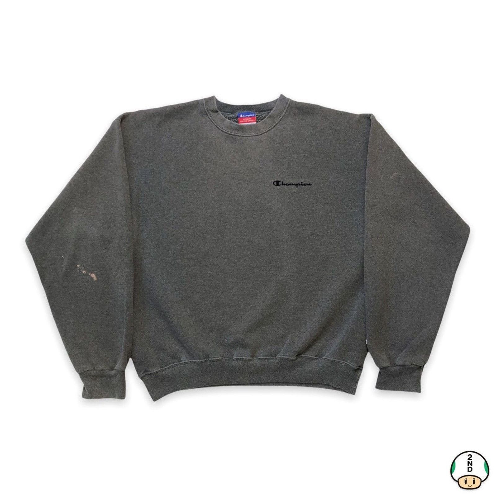 Champion × Vintage VTG Champion Sweatshirt Athletic Sun Fade Bleach Pullover Size US L / EU 52-54 / 3 - 1 Thumbnail