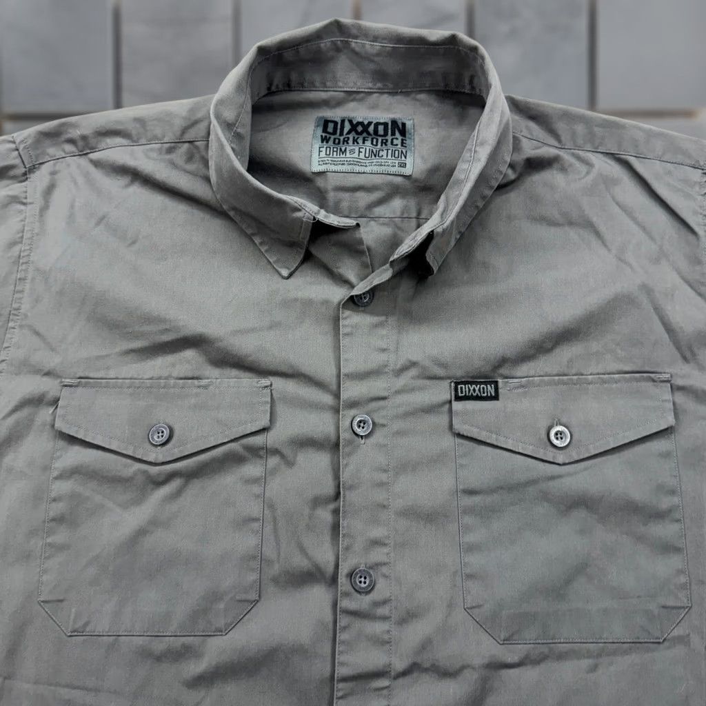 Vintage Dixxon Workforce Long Sleeve Button Up Shirt Gray Men's 2XL Size US XXL / EU 58 / 5 - 1 Thumbnail