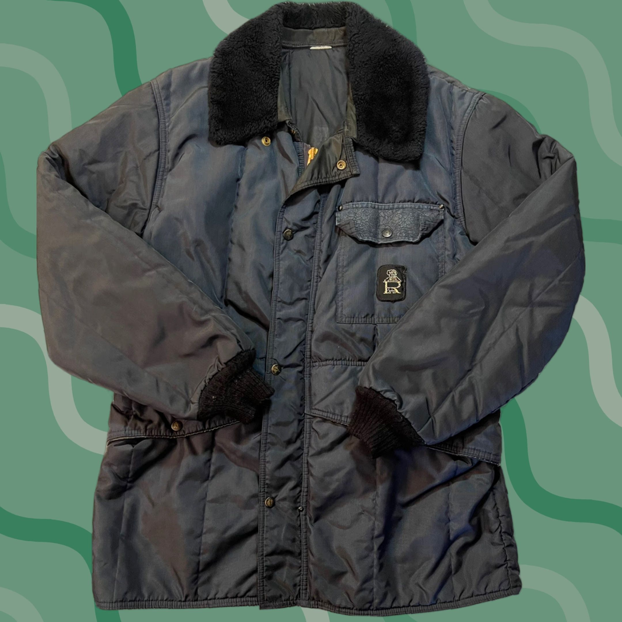 Refrigiwear VINTAGE RefrigiWear Mens Jacket Parka Quilted Insulated Winter USA Skiing 80s L Blue Nylon Nylon Zip Regular Men Size US L / EU 52-54 / 3 - 1 Thumbnail