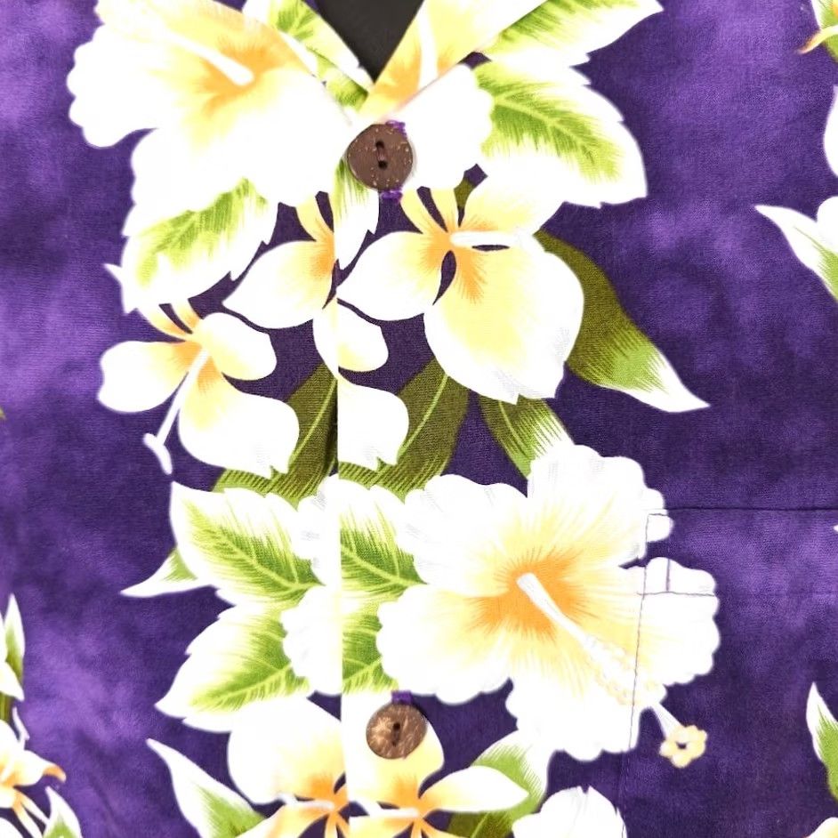 Vintage VINTAGE Royal Hawaiian Creations Shirt Mens Large Purple Cotton Button-Up Short Sleeve Hawaii Floral Theme Mens Size US L / EU 52-54 / 3 - 3 Thumbnail