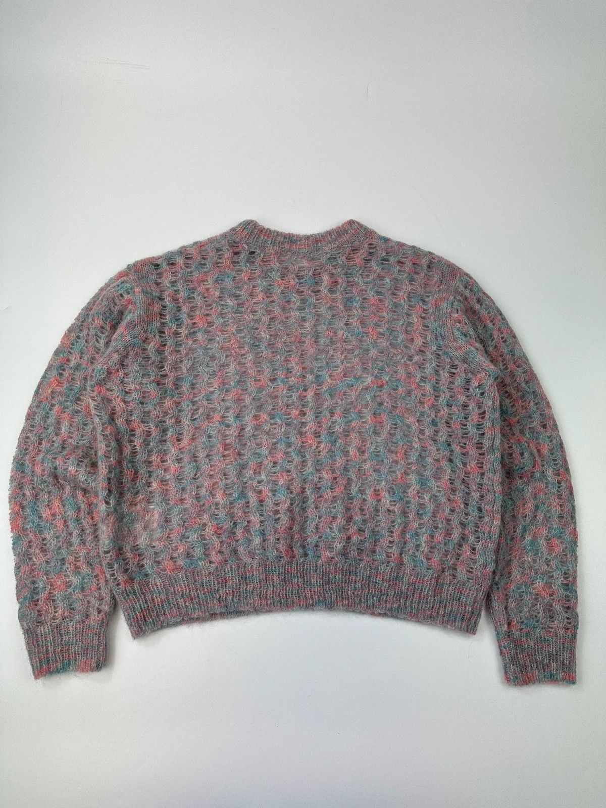 Acne Studios Acne Studio 00’s Blue & Pink Knitted Mohair Sweater Size M / US 6-8 / IT 42-44 - 4 Thumbnail