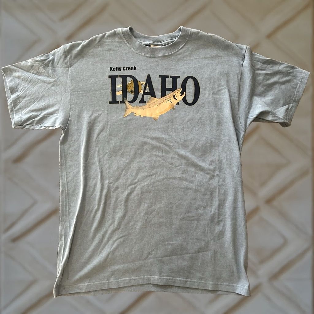 Anvil Anvil Shirt Men’s Kelly Creek Idaho Fly Fishing Blue L Regular Fish Theme Size US L / EU 52-54 / 3 - 1 Thumbnail