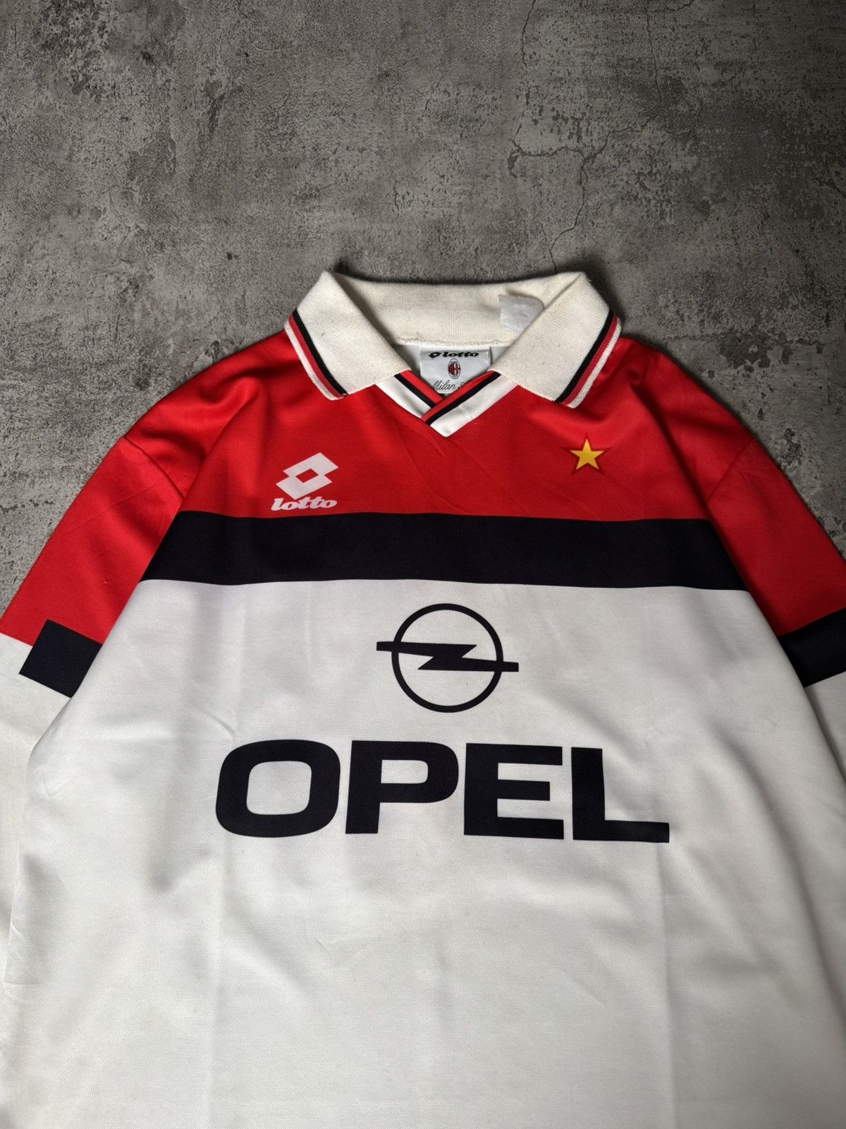 Lotto Sport VINTAGE 1994-1995 AC MILAN AWAY LONG SLEEVE JERSEY SHIRT Size US M / EU 48-50 / 2 - 2 Thumbnail
